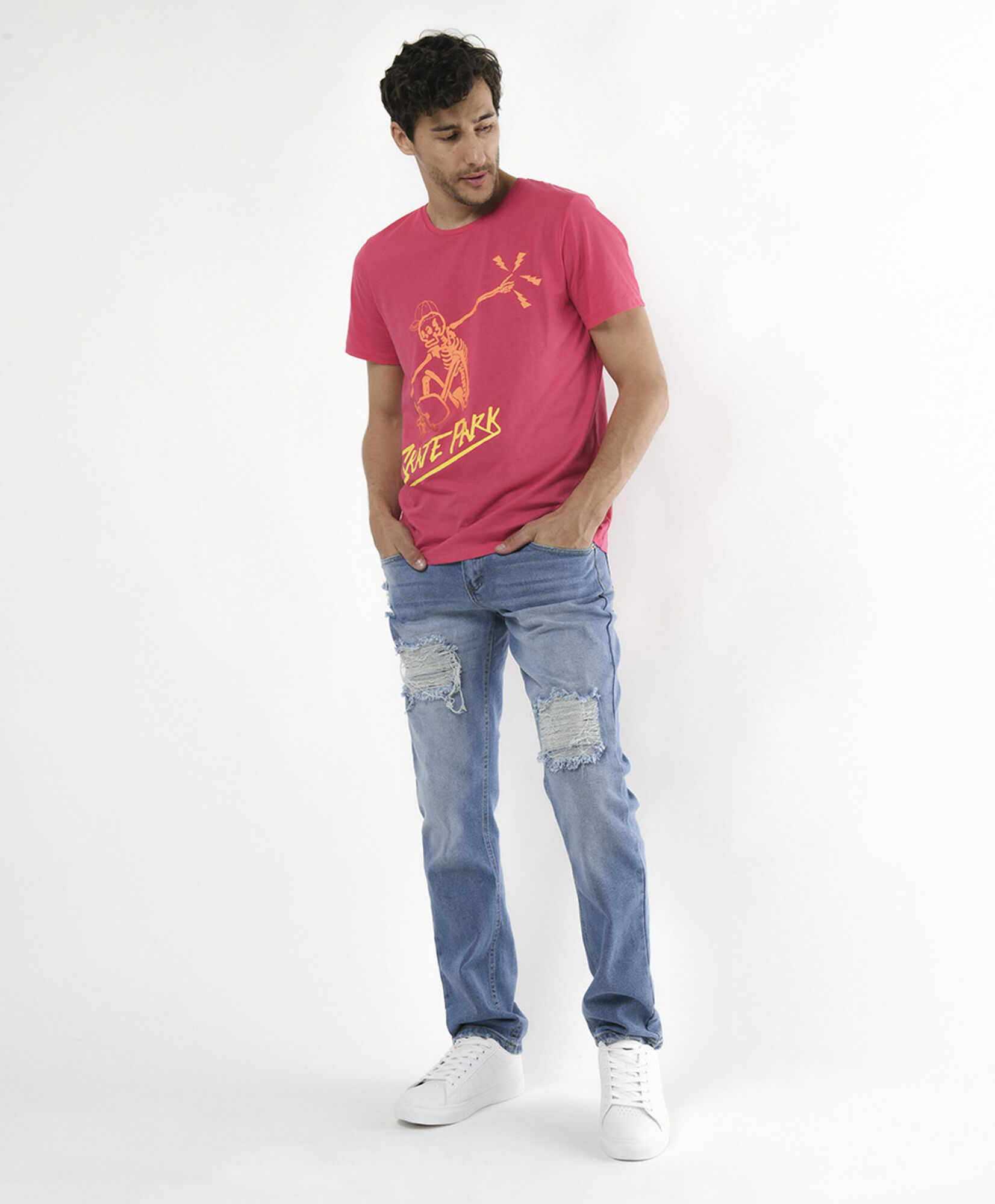 Jeans hombre rasgado con desgastes Jeans hombre rasgado con desgastes