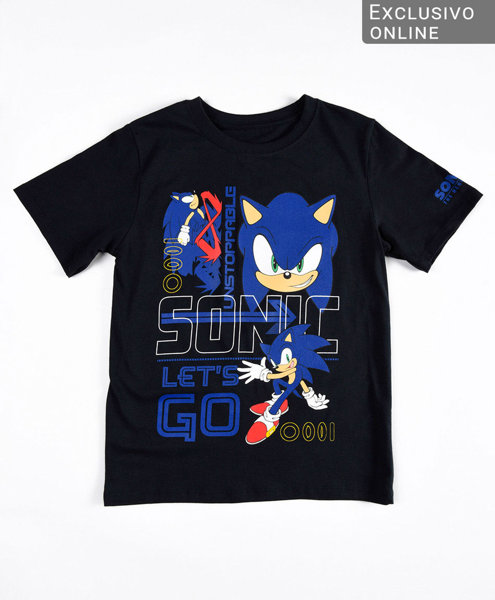 Polera niño sonic lets go Polera niño sonic lets go