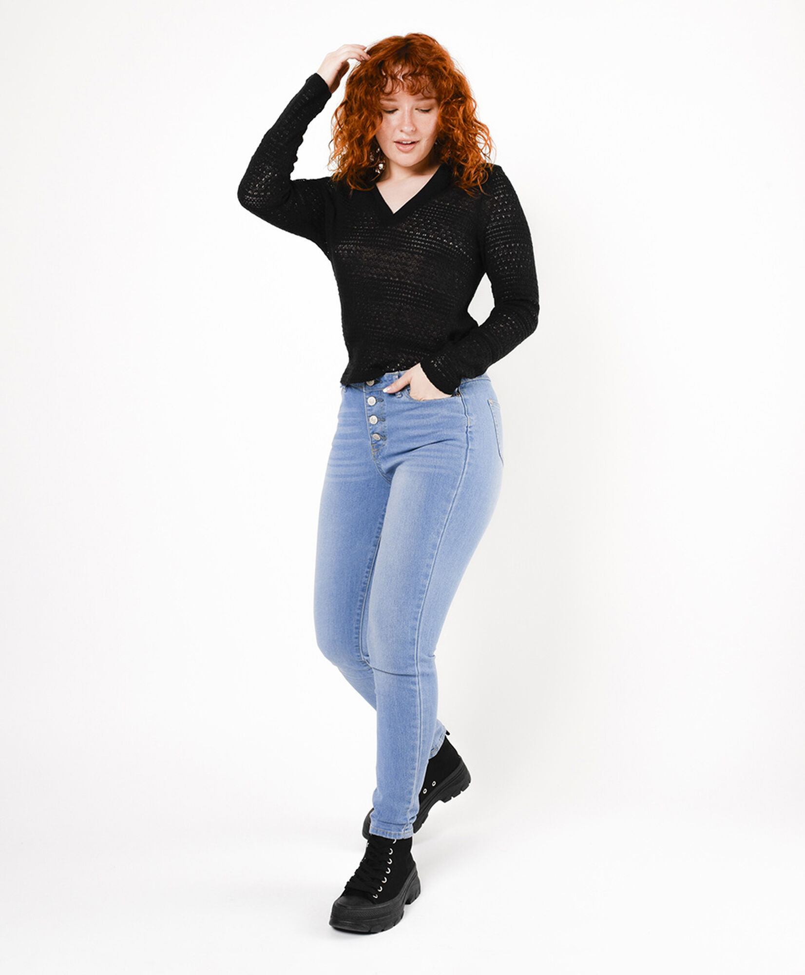 Jeans mujer botones skinny fit Jeans mujer botones skinny fit