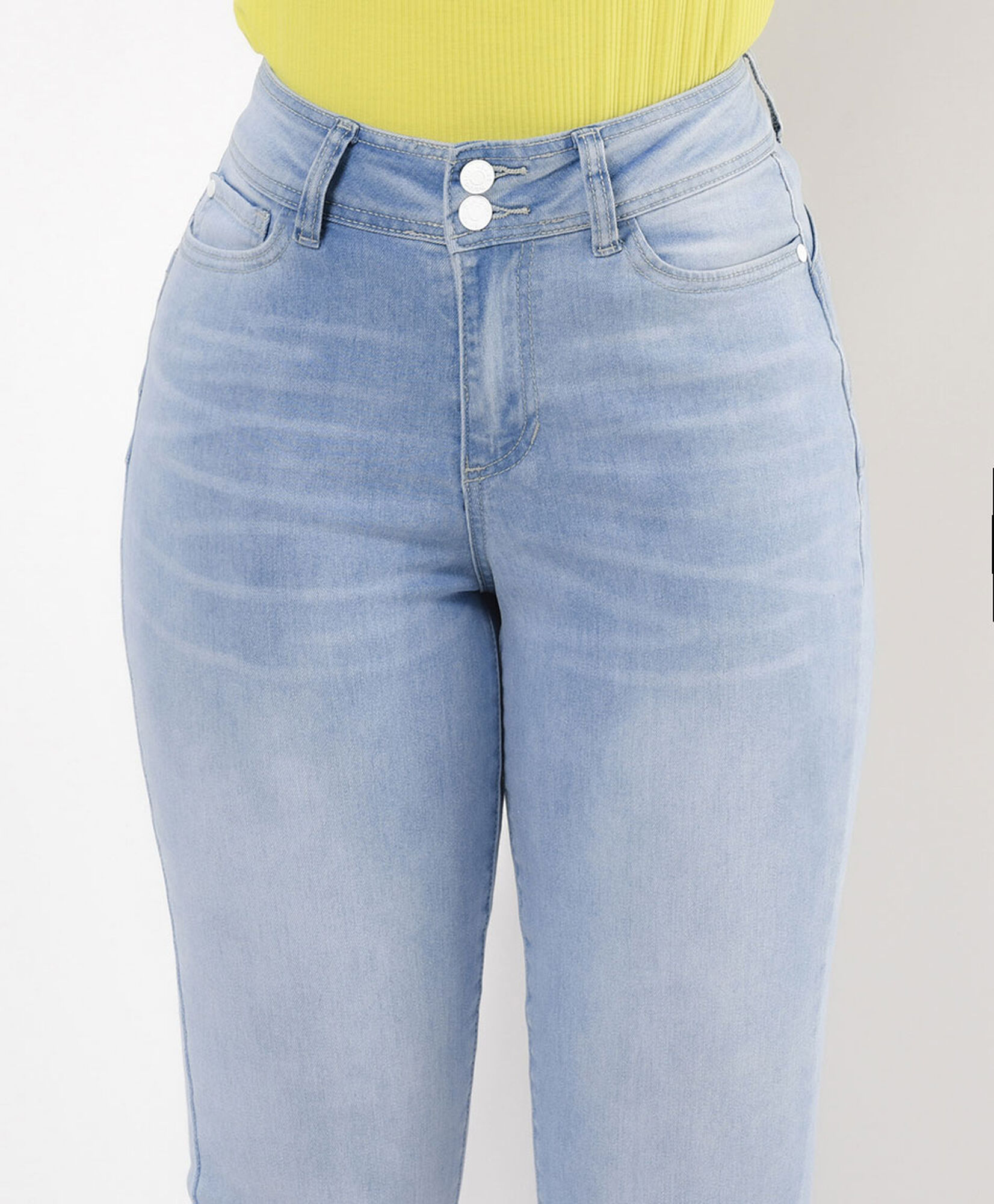 Jeans mujer doble botón skinny fit Jeans mujer doble botón skinny fit