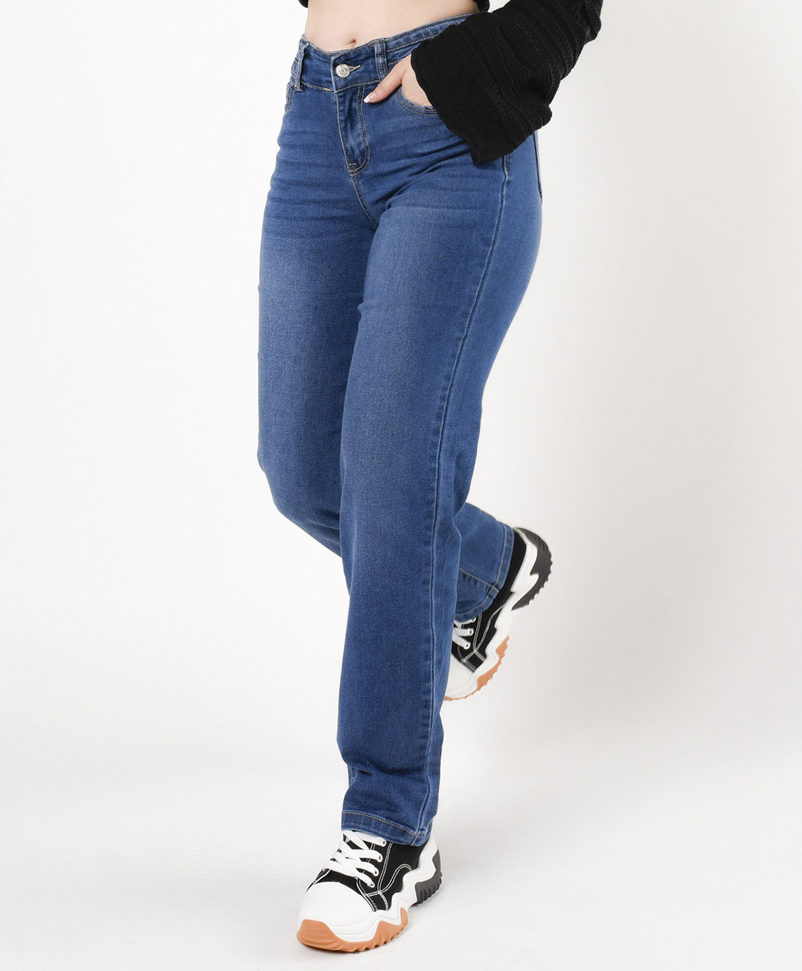 Jeans mujer pretina ancha mom Jeans mujer pretina ancha mom