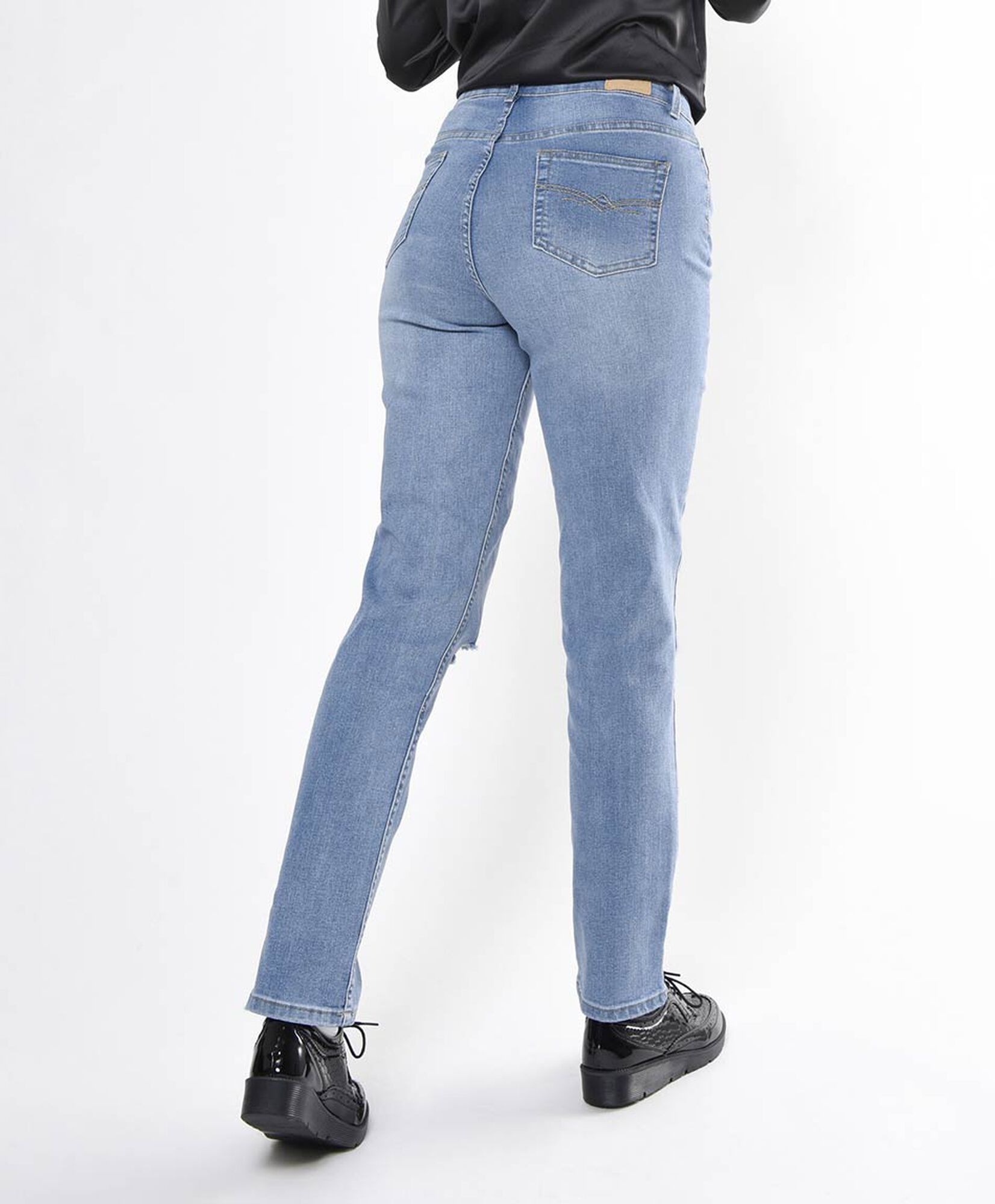 Jeans mujer rasgado frontal skinny fit Jeans mujer rasgado frontal skinny fit
