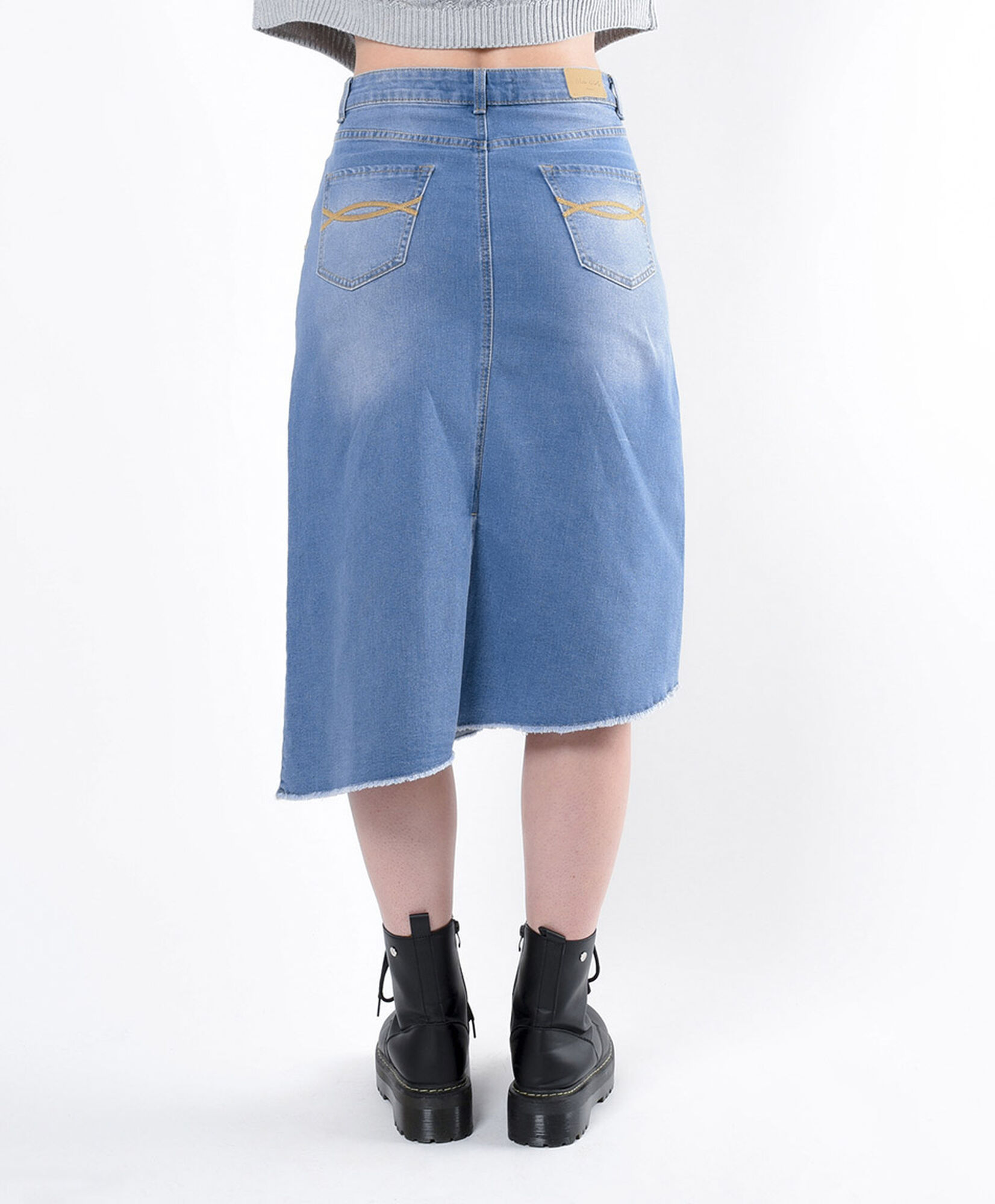 Falda mujer denim corte frontal Falda mujer denim corte frontal