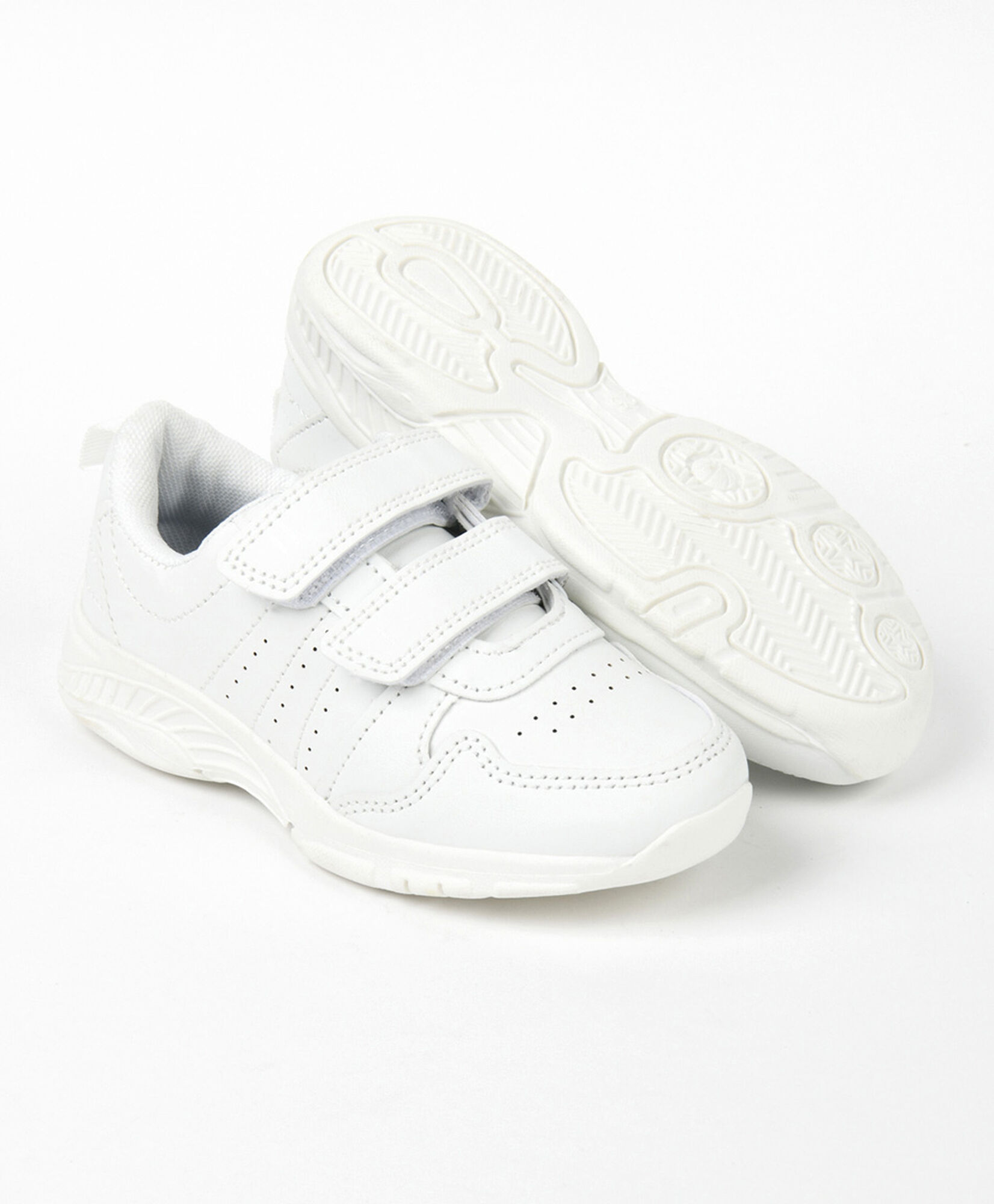 Zapatilla escolar blanca velcros Zapatilla escolar blanca velcros