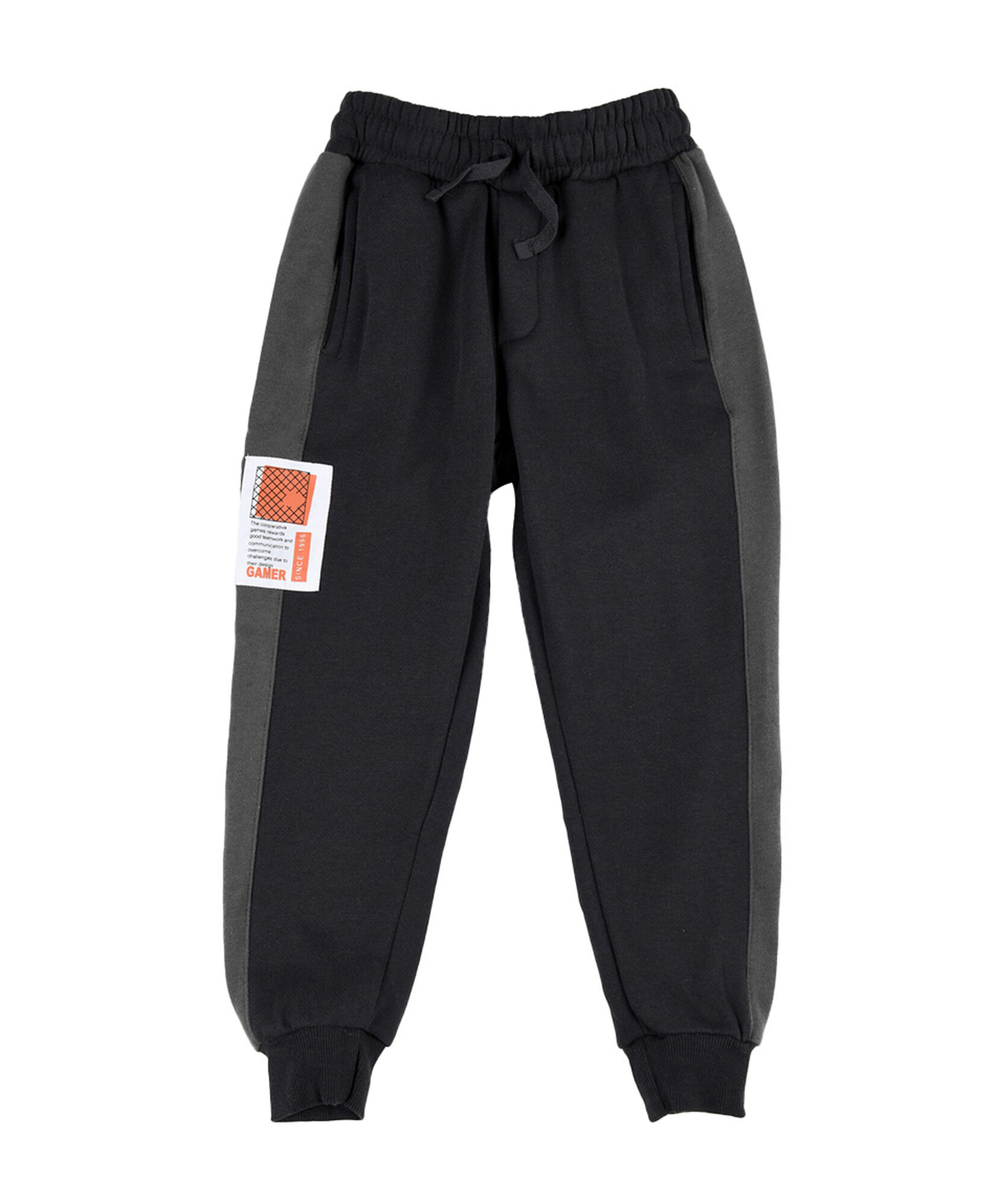 Pantalón de buzo niño bicolor lateral sustentable Pantalón de buzo niño bicolor lateral sustentable