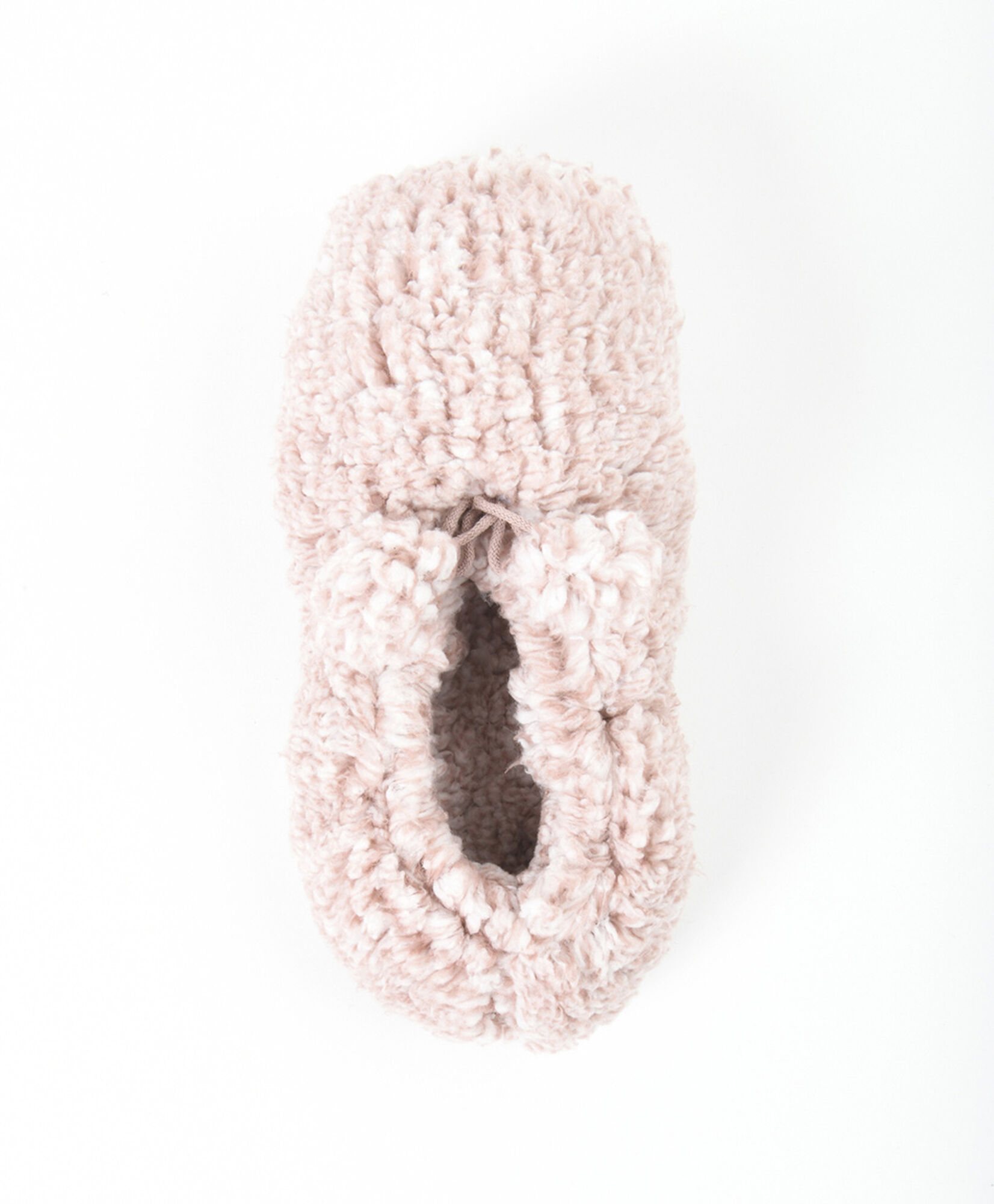 Calcetín pantufla mujer pompones rosado Calcetín pantufla mujer pompones rosado