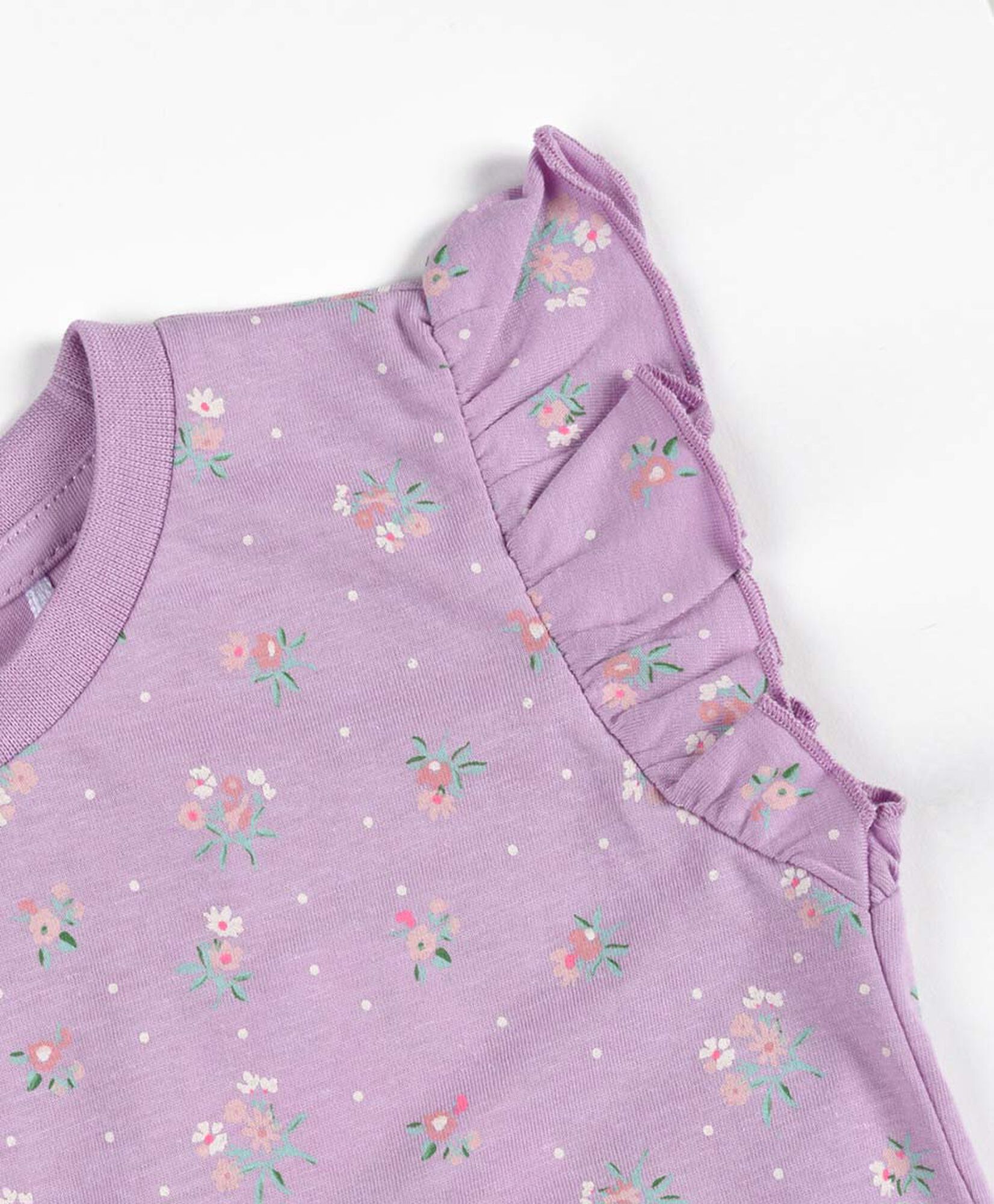 Polera bebé floreada sin mangas Polera bebé floreada sin mangas