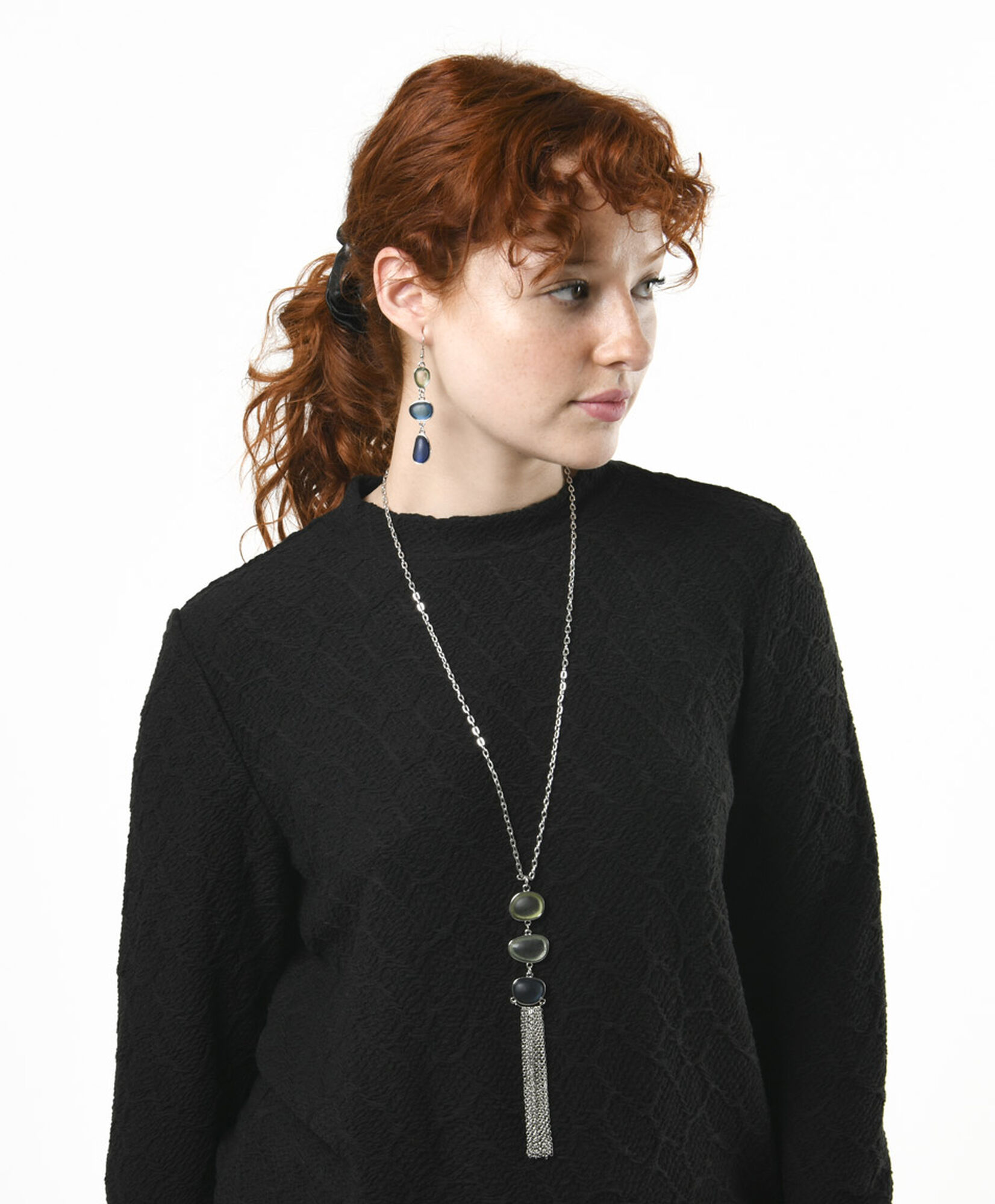 Set collar + aros mujer piedras Set collar + aros mujer piedras