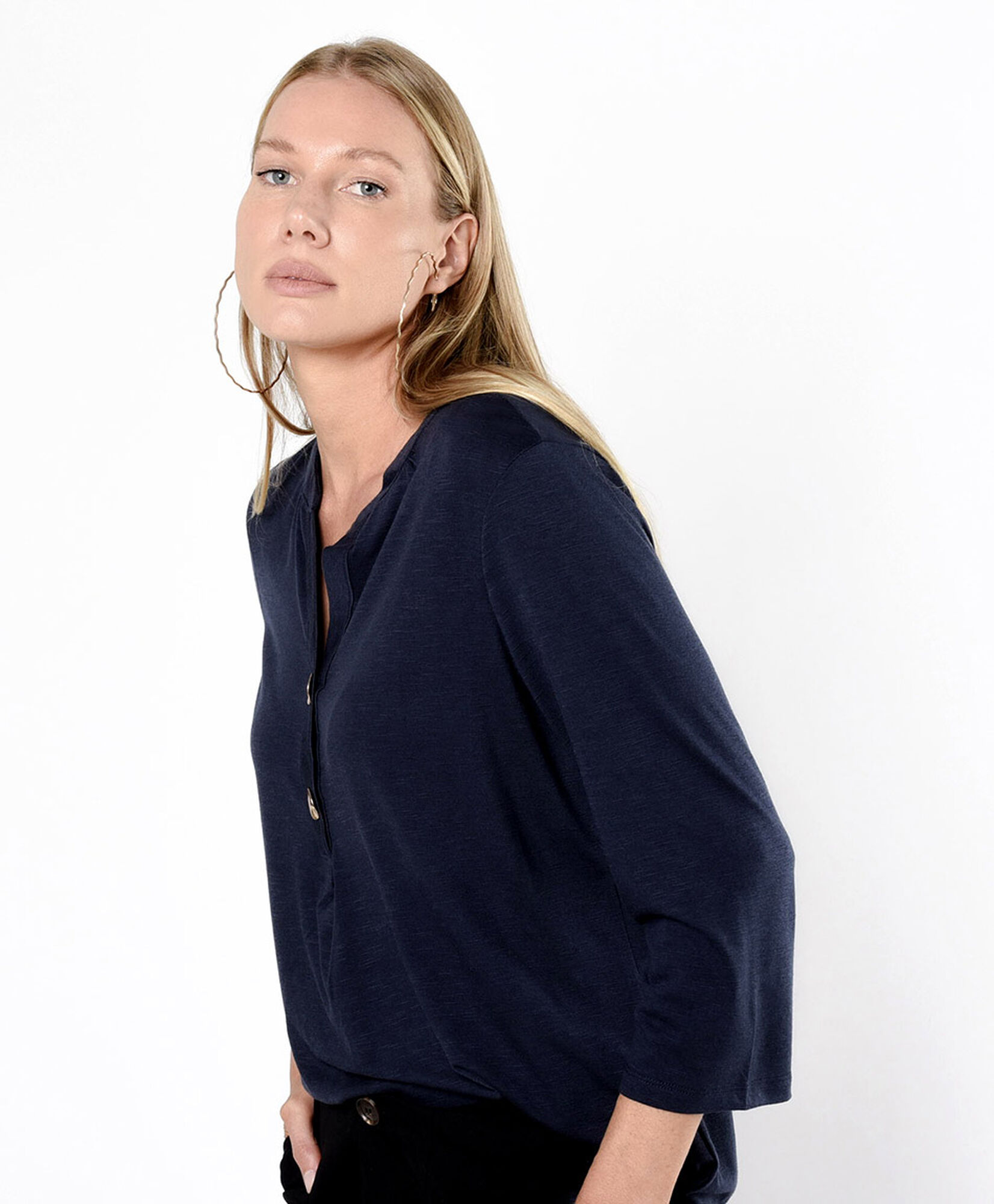 Polera mujer doble botón Polera mujer doble botón