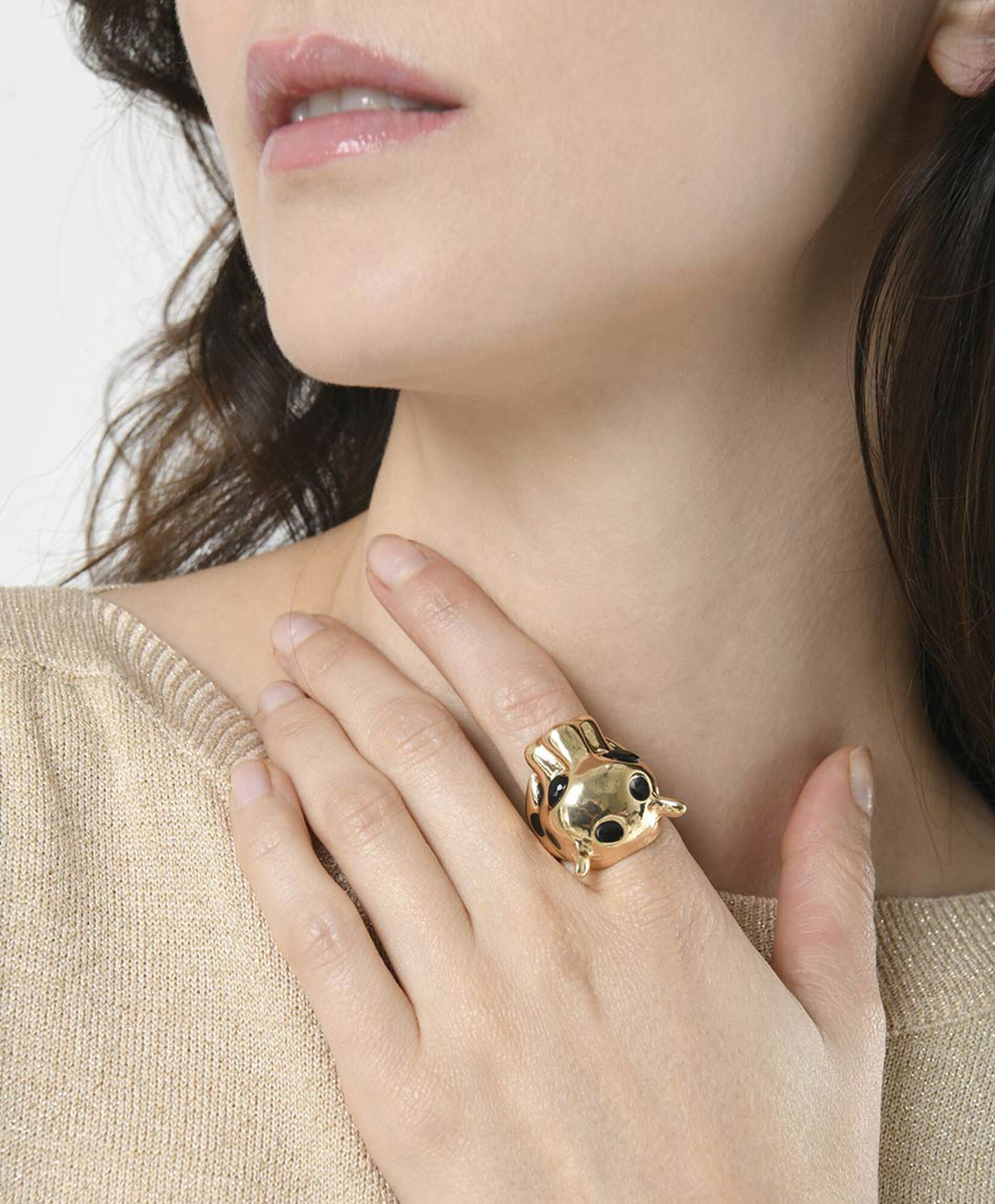 Anillo mujer cabeza de pantera 1 pieza Anillo mujer cabeza de pantera 1 pieza