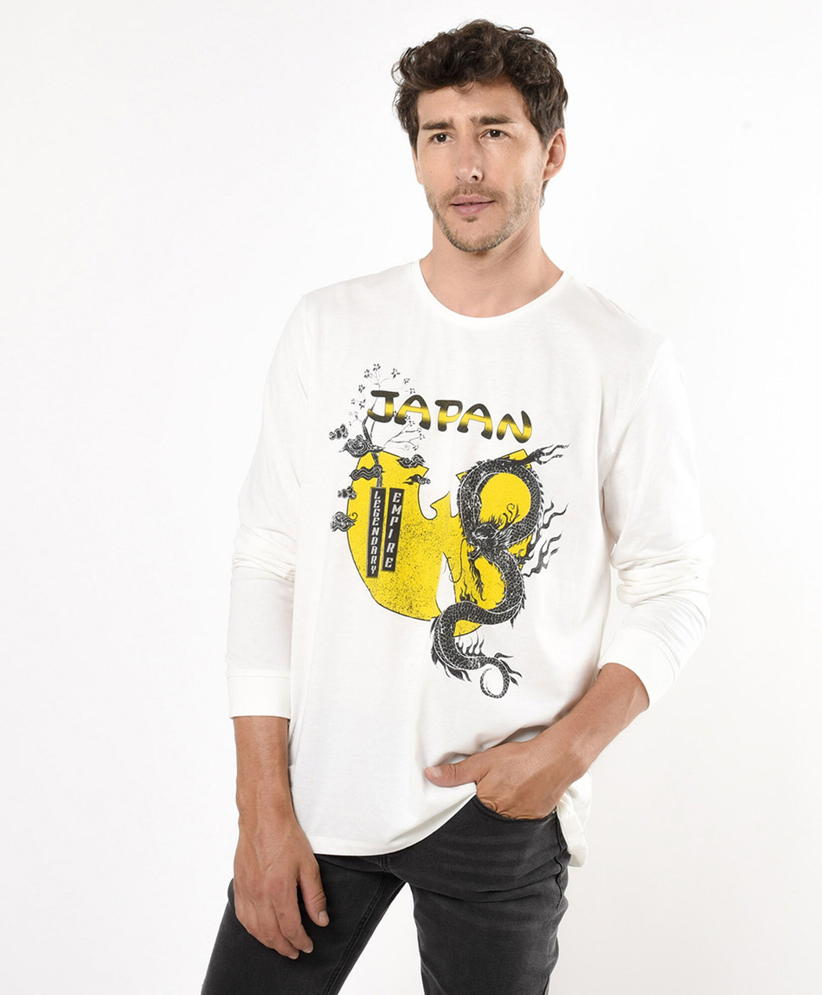 Polera hombre estampado dragón Polera hombre estampado dragón