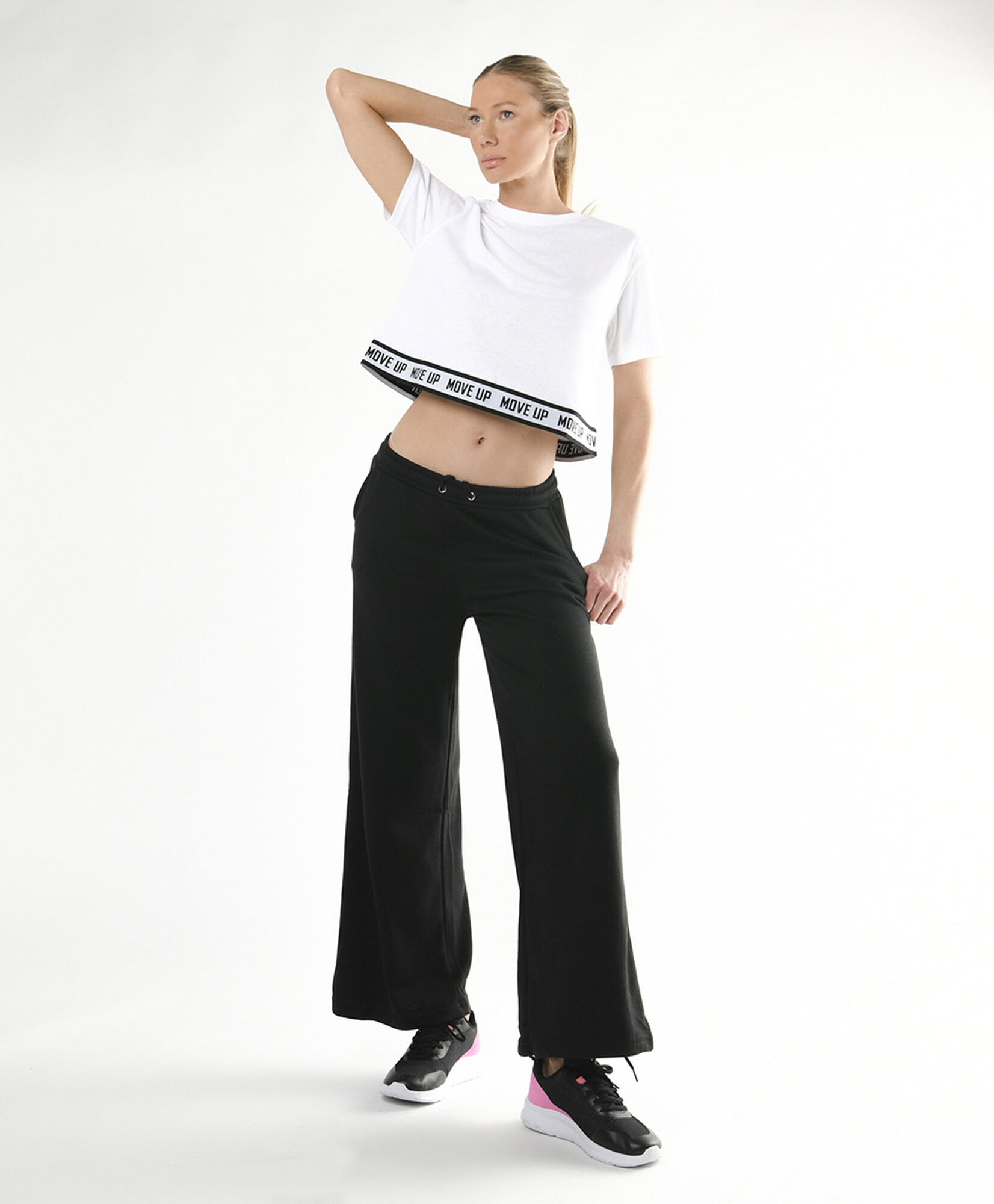 Pantalón de buzo mujer liso wide Pantalón de buzo mujer liso wide