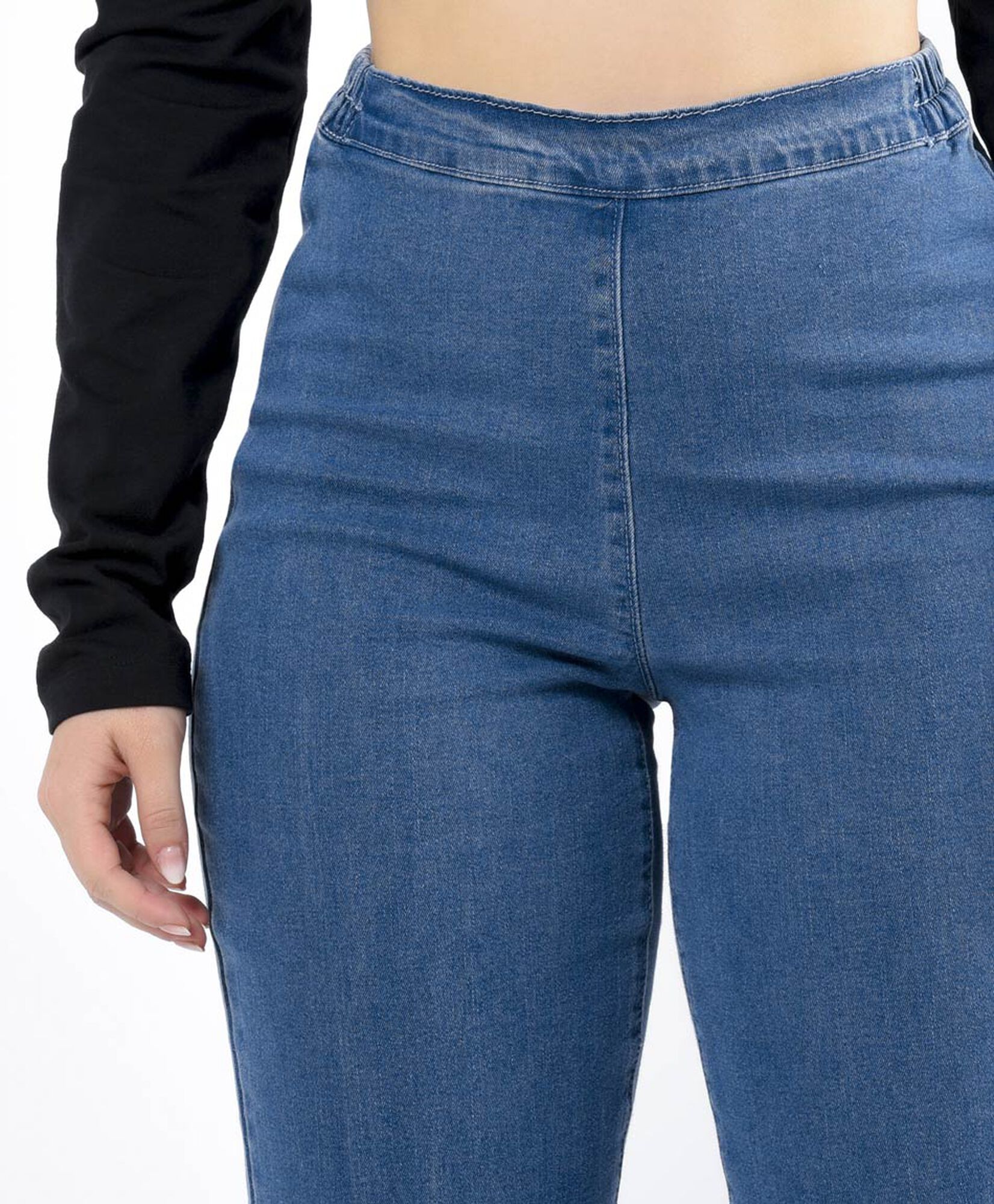 Pantalón mujer denim tiro alto flare Pantalón mujer denim tiro alto flare