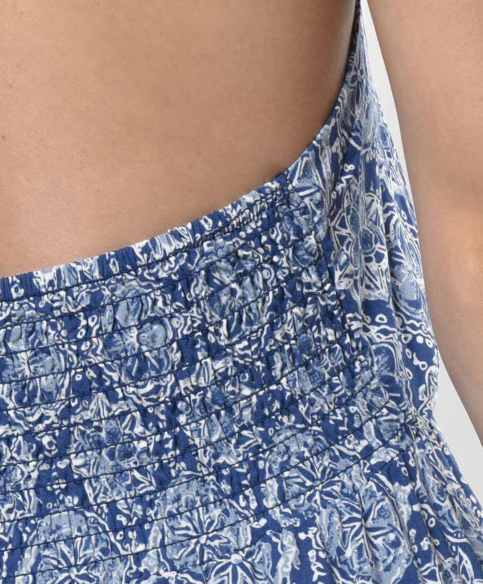 Vestido mujer floreado espalda elasticada Vestido mujer floreado espalda elasticada