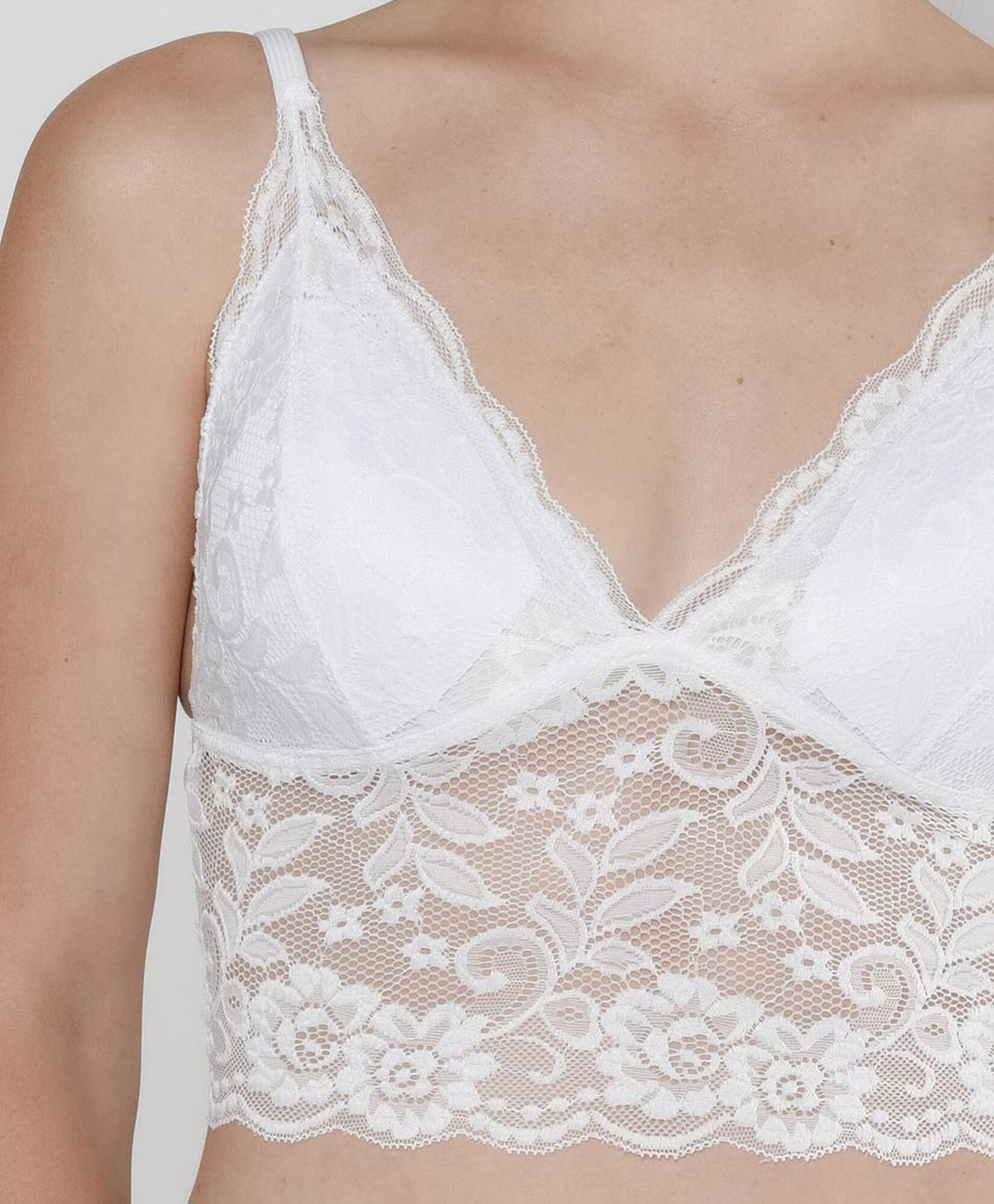 Bralette mujer espalda acanalada escote triángulo Bralette mujer espalda acanalada escote triángulo