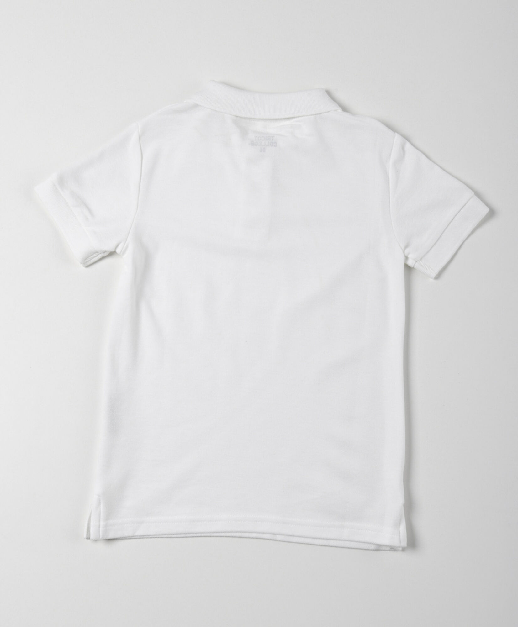 Polera escolar blanca cuello piqué Polera escolar blanca cuello piqué