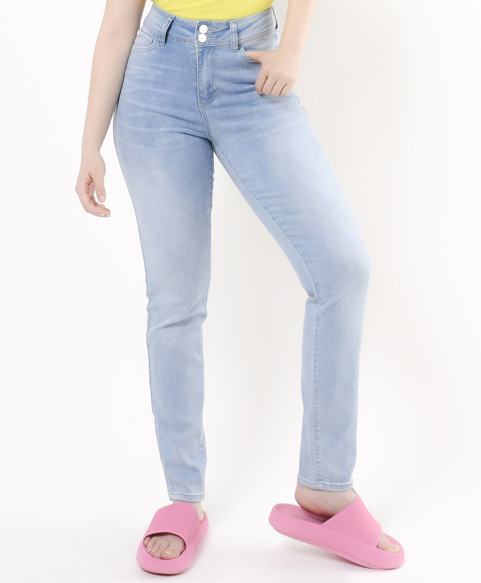 Jeans mujer doble botón skinny fit Jeans mujer doble botón skinny fit