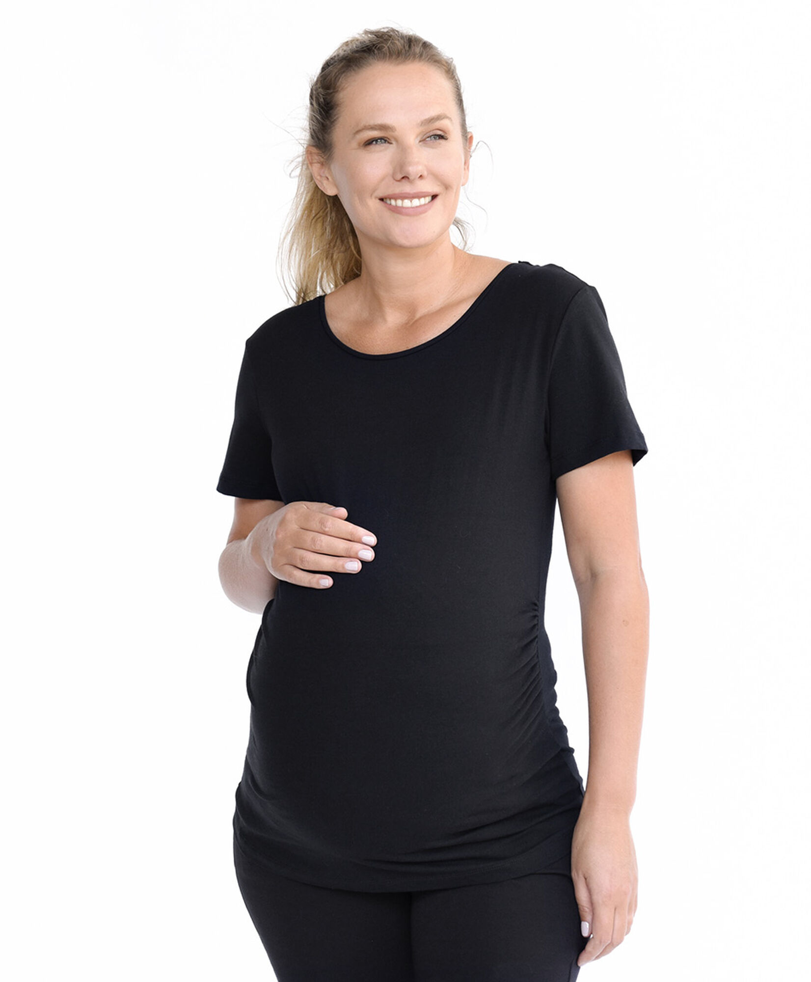 Polera maternal lisa costuras Polera maternal lisa costuras