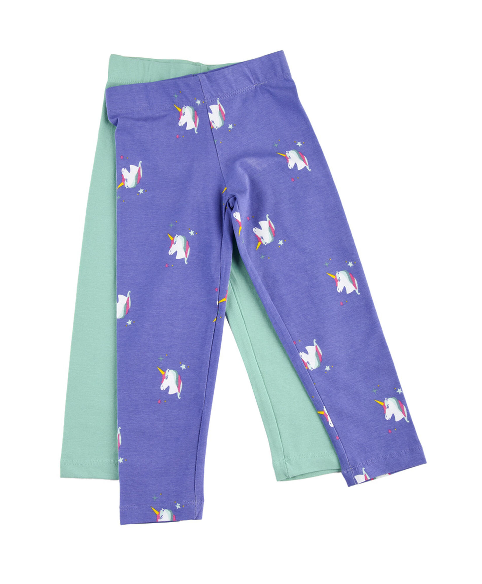 Pack 2 leggins bebé lisa y unicornios Pack 2 leggins bebé lisa y unicornios
