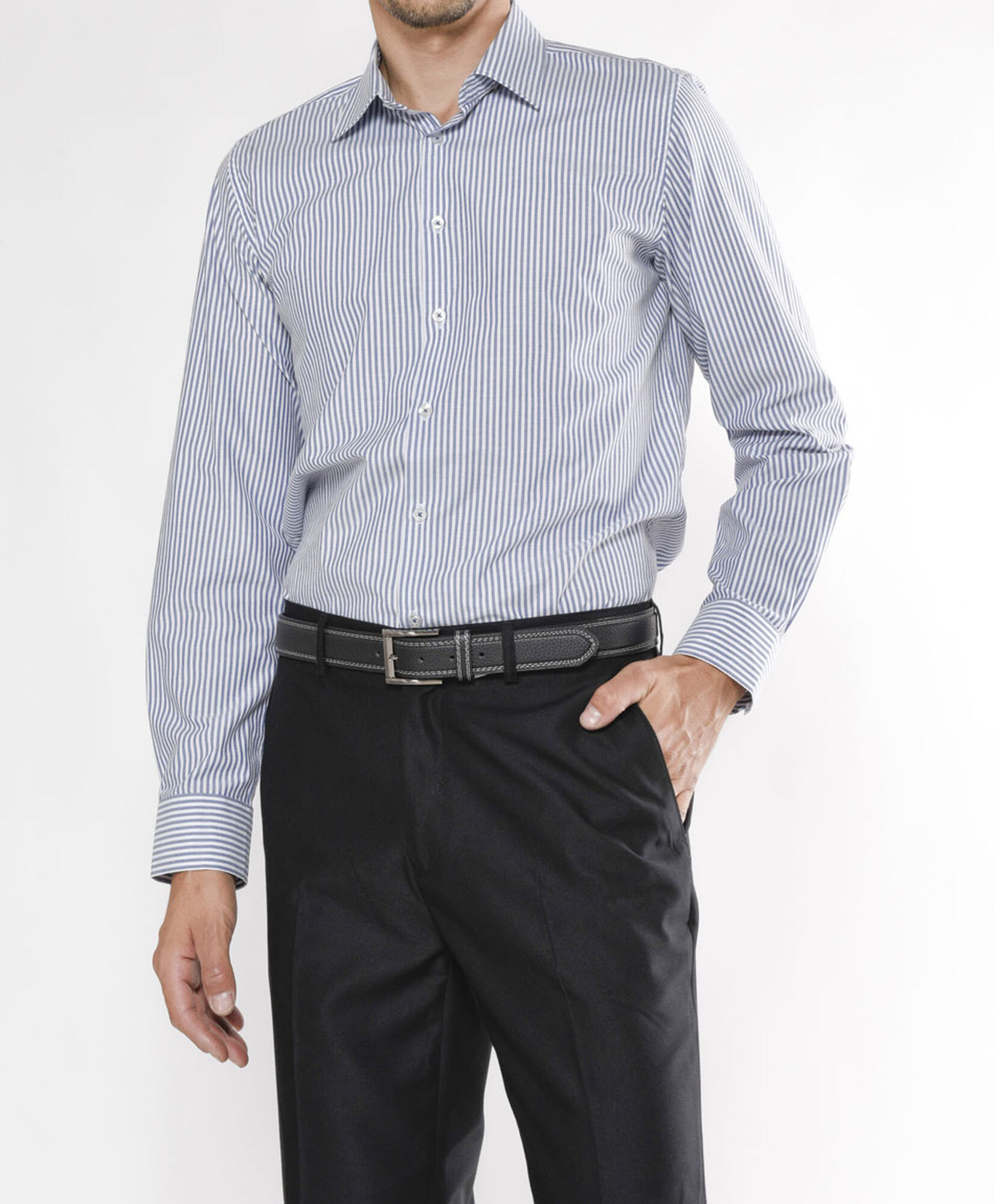 Cinturón hombre formal texturizado hebilla cuadrada Cinturón hombre formal texturizado hebilla cuadrada