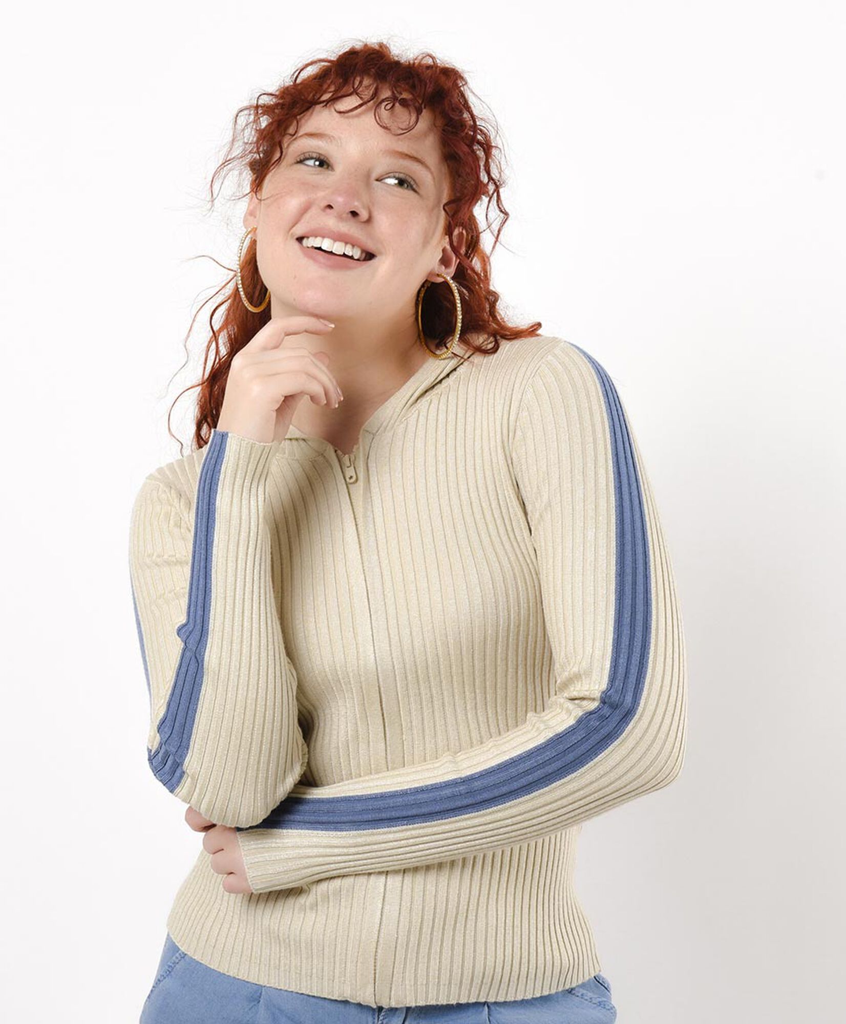 Cardigan mujer acanalado líneas Cardigan mujer acanalado líneas