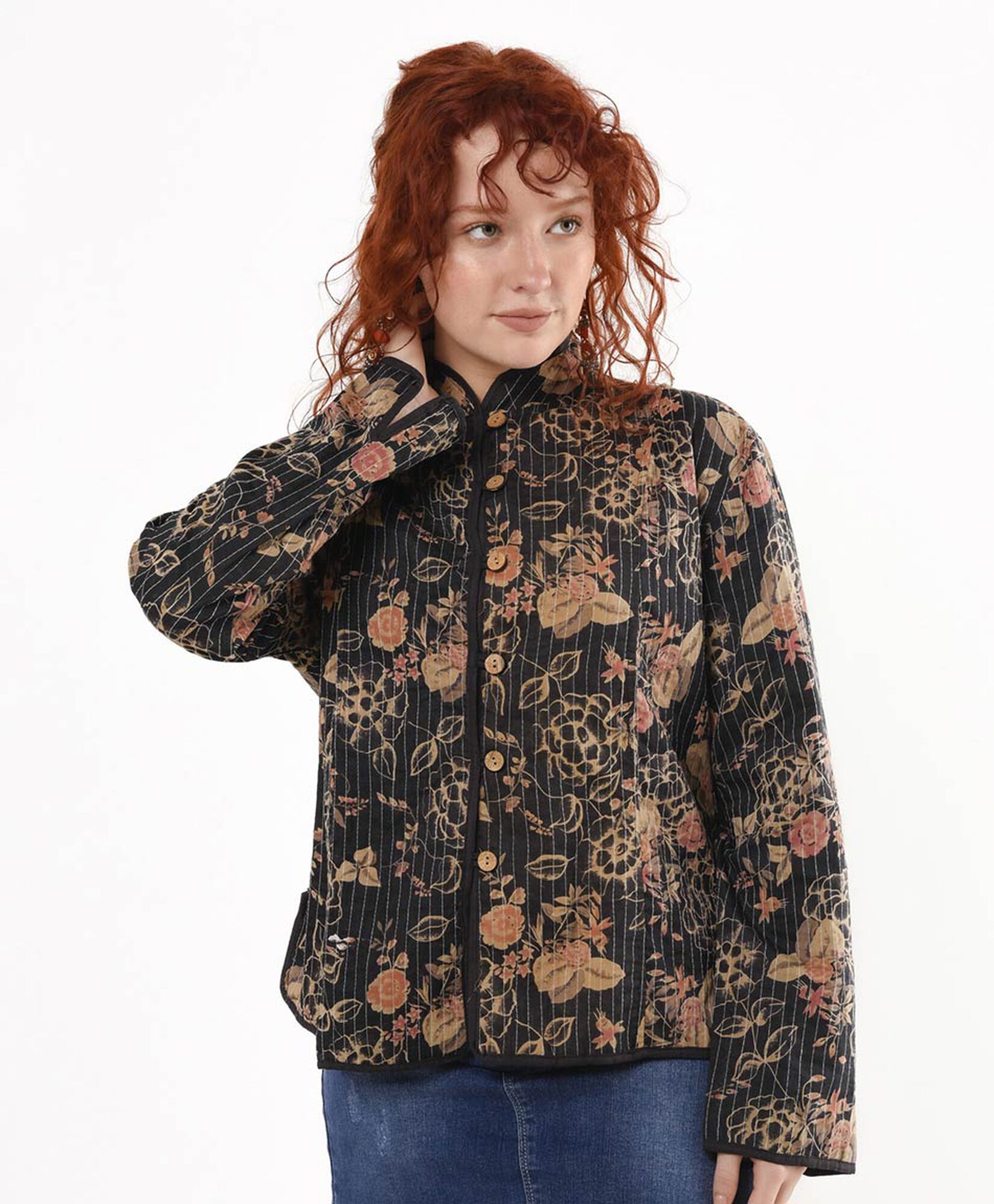 Chaqueta mujer estampada botones Chaqueta mujer estampada botones
