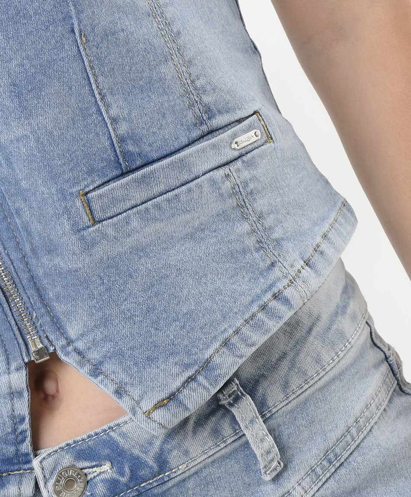 Vest mujer denim desgastado Vest mujer denim desgastado