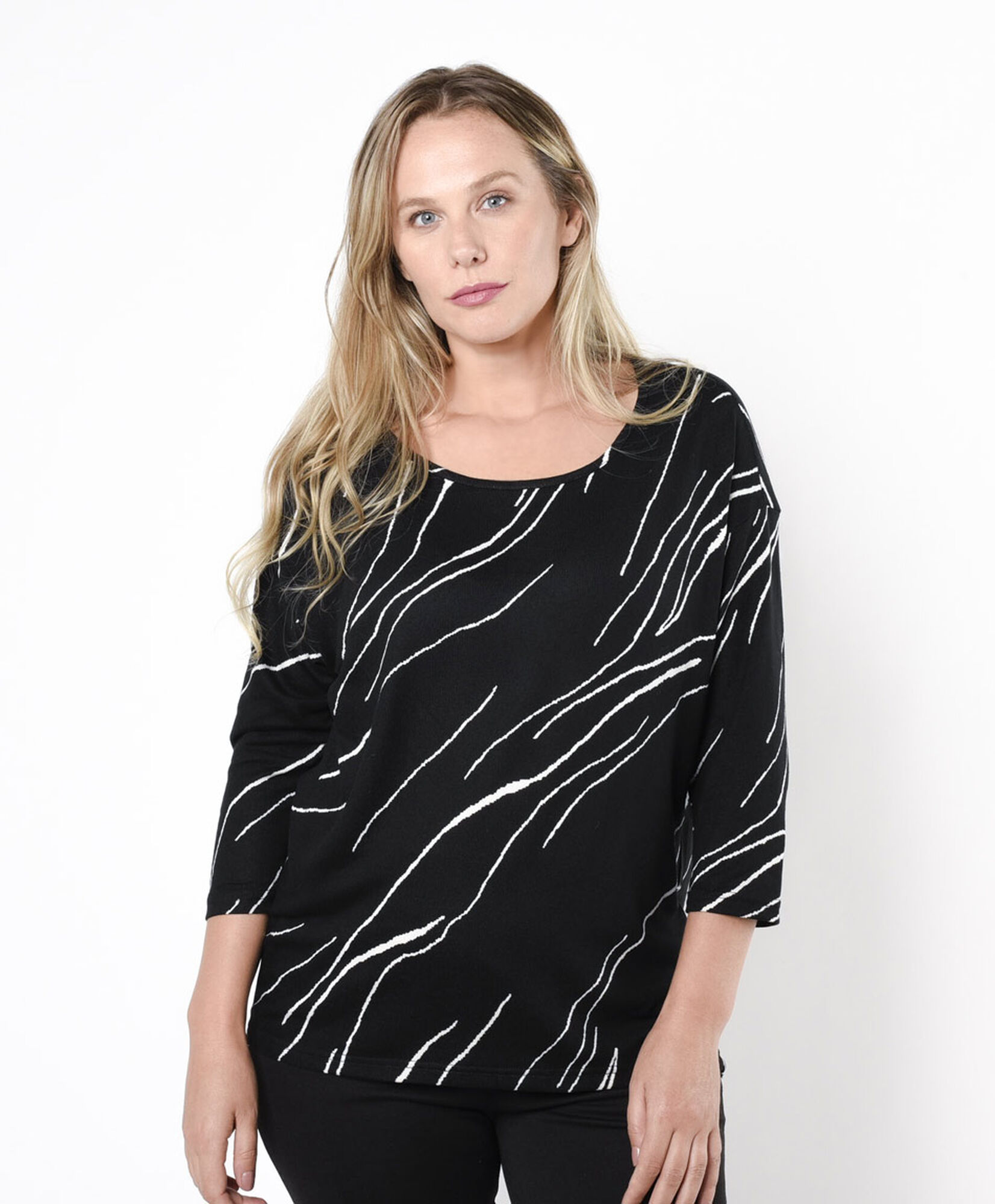 Polera mujer lanosa líneas Polera mujer lanosa líneas