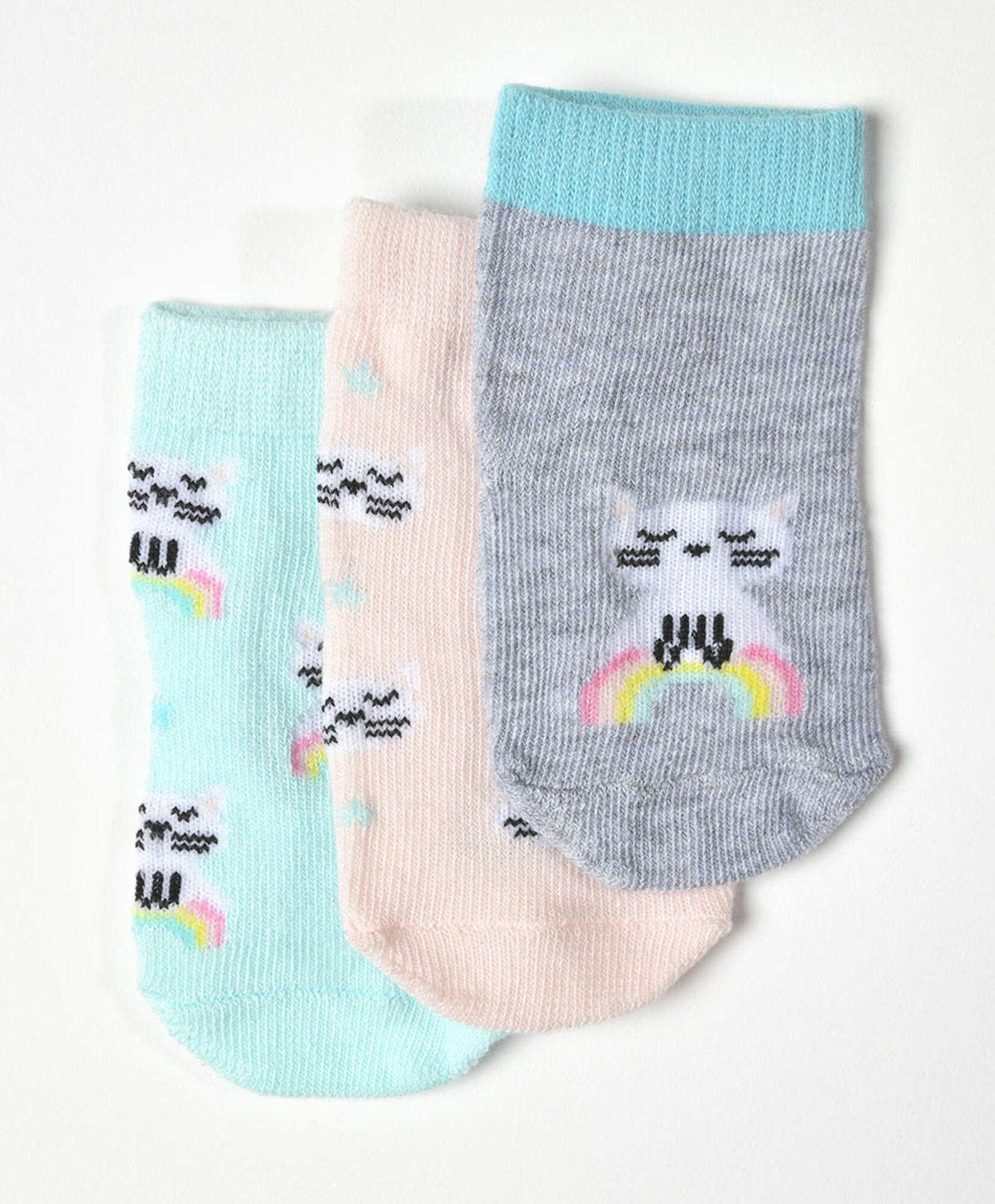 Pack 3 calcetines bebé floreados Pack 3 calcetines bebé floreados