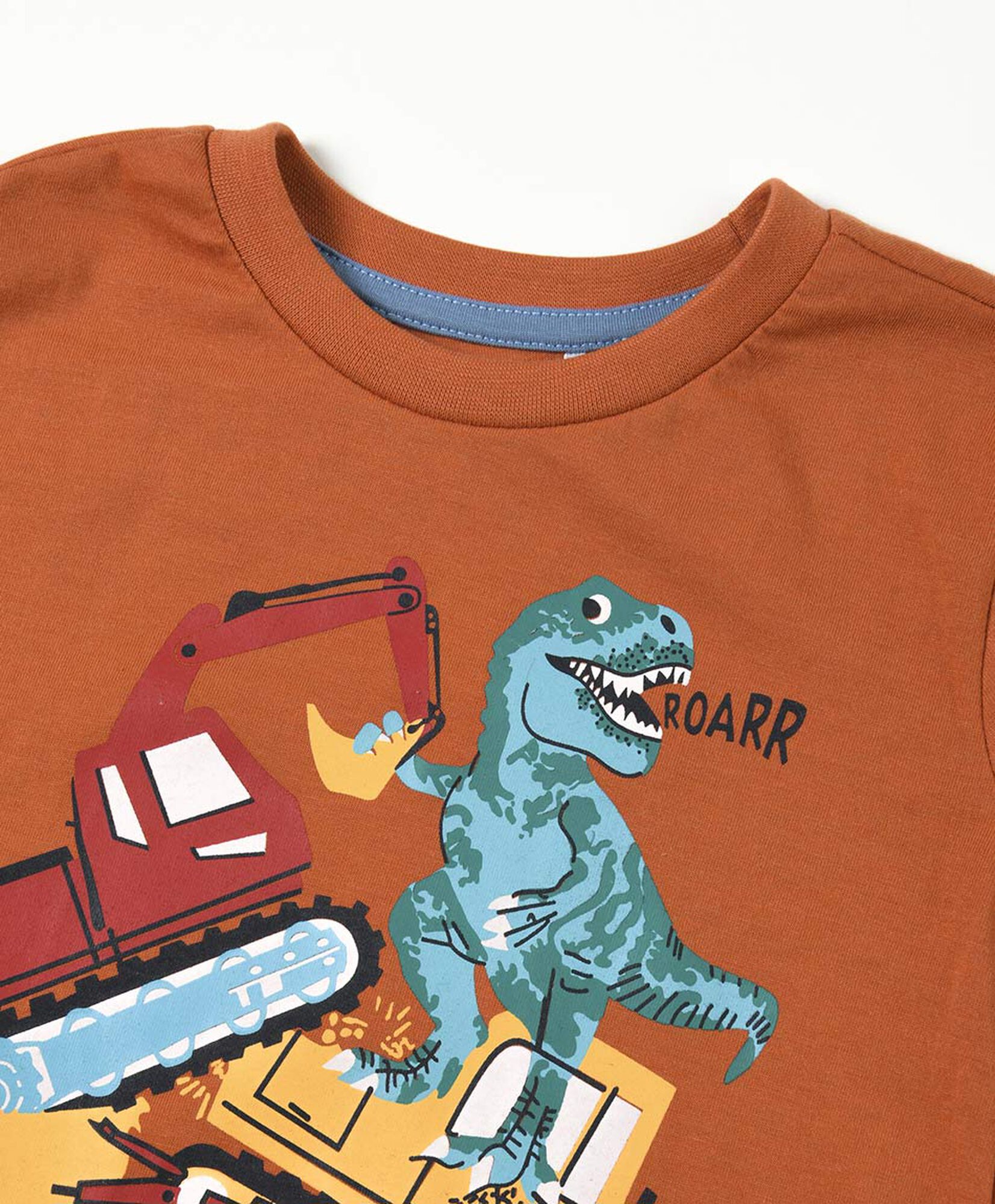 Polera bebé dinosaurio construcción Polera bebé dinosaurio construcción