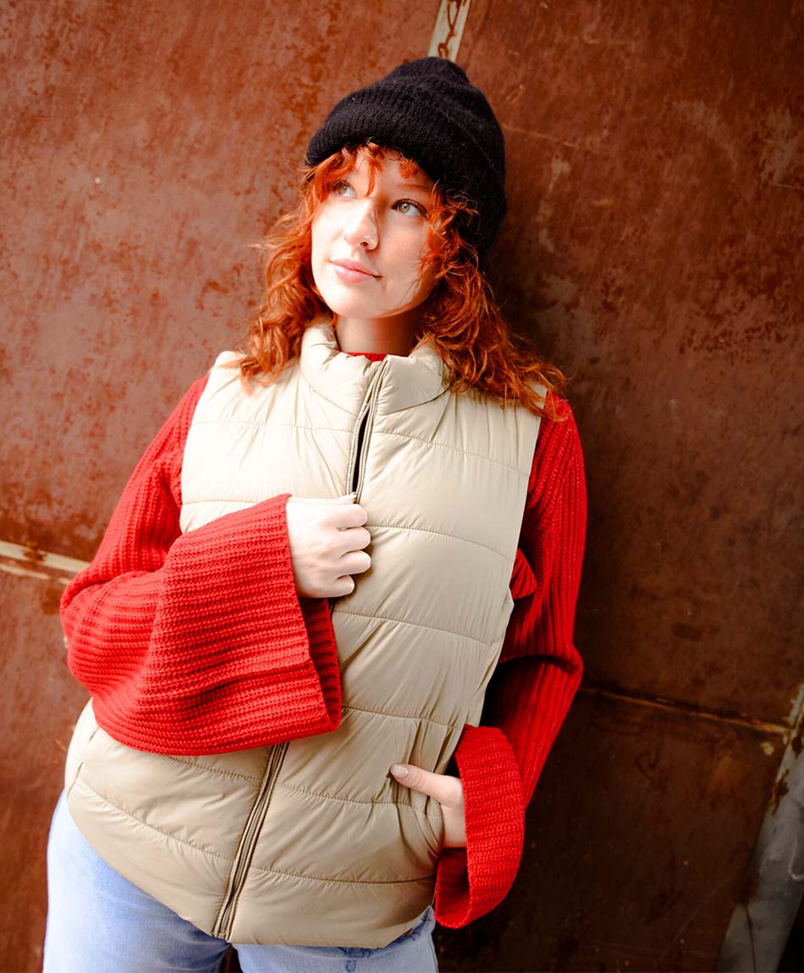Parka mujer costuras sin mangas Parka mujer costuras sin mangas