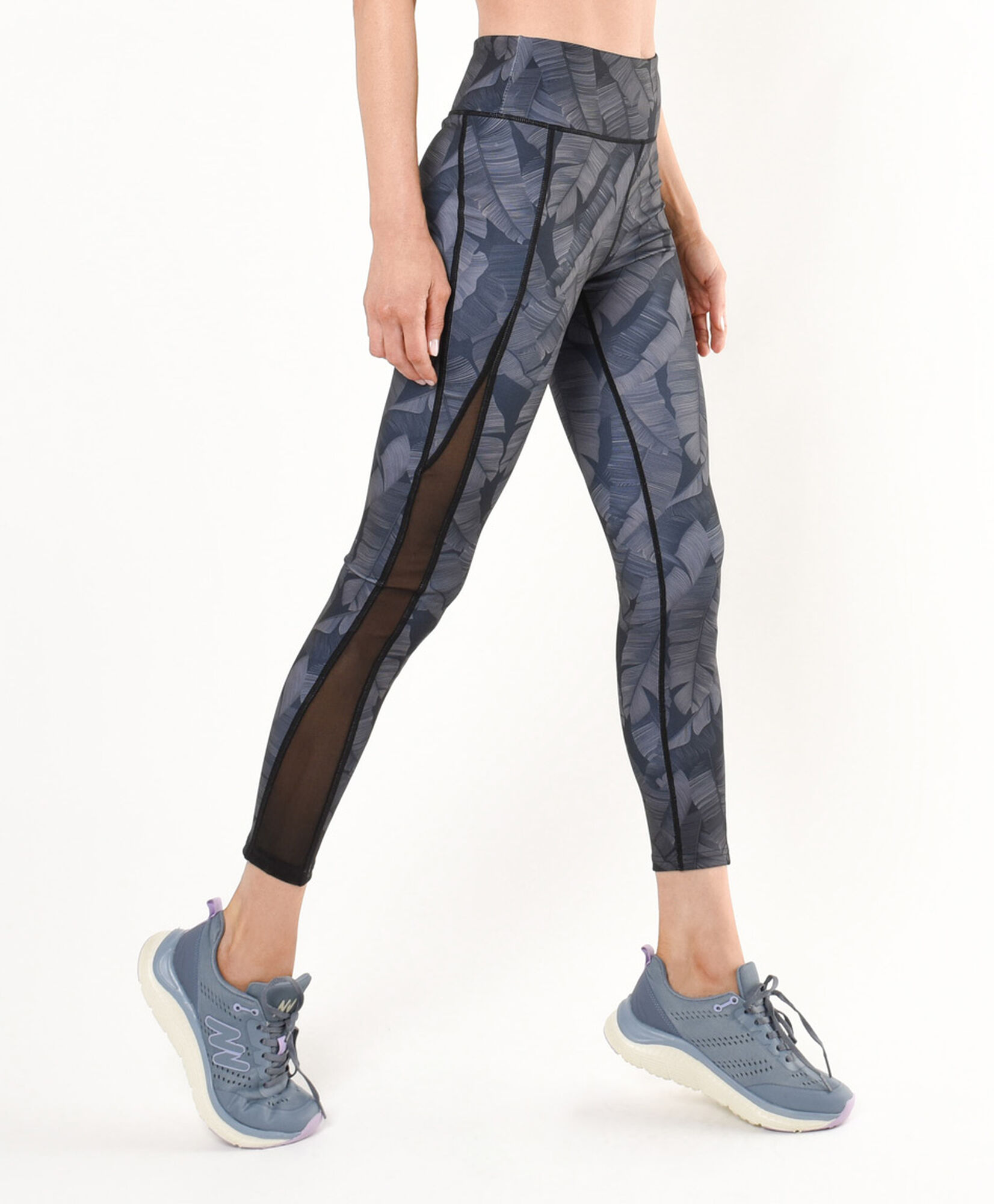 Calza mujer hojas mesh tiro alto Calza mujer hojas mesh tiro alto