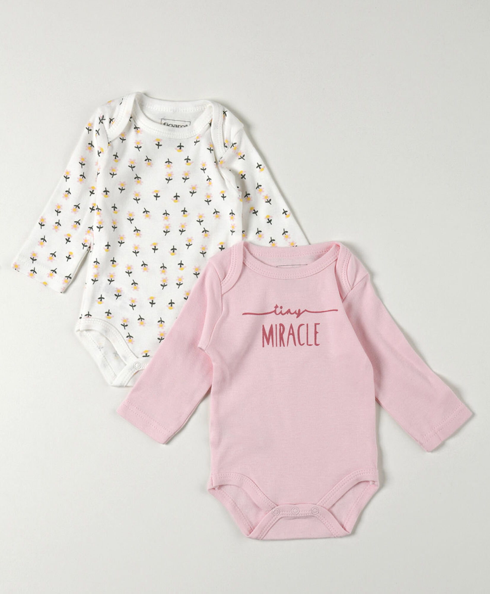 Pack 2 bodies bebé estampados manga larga Pack 2 bodies bebé estampados manga larga