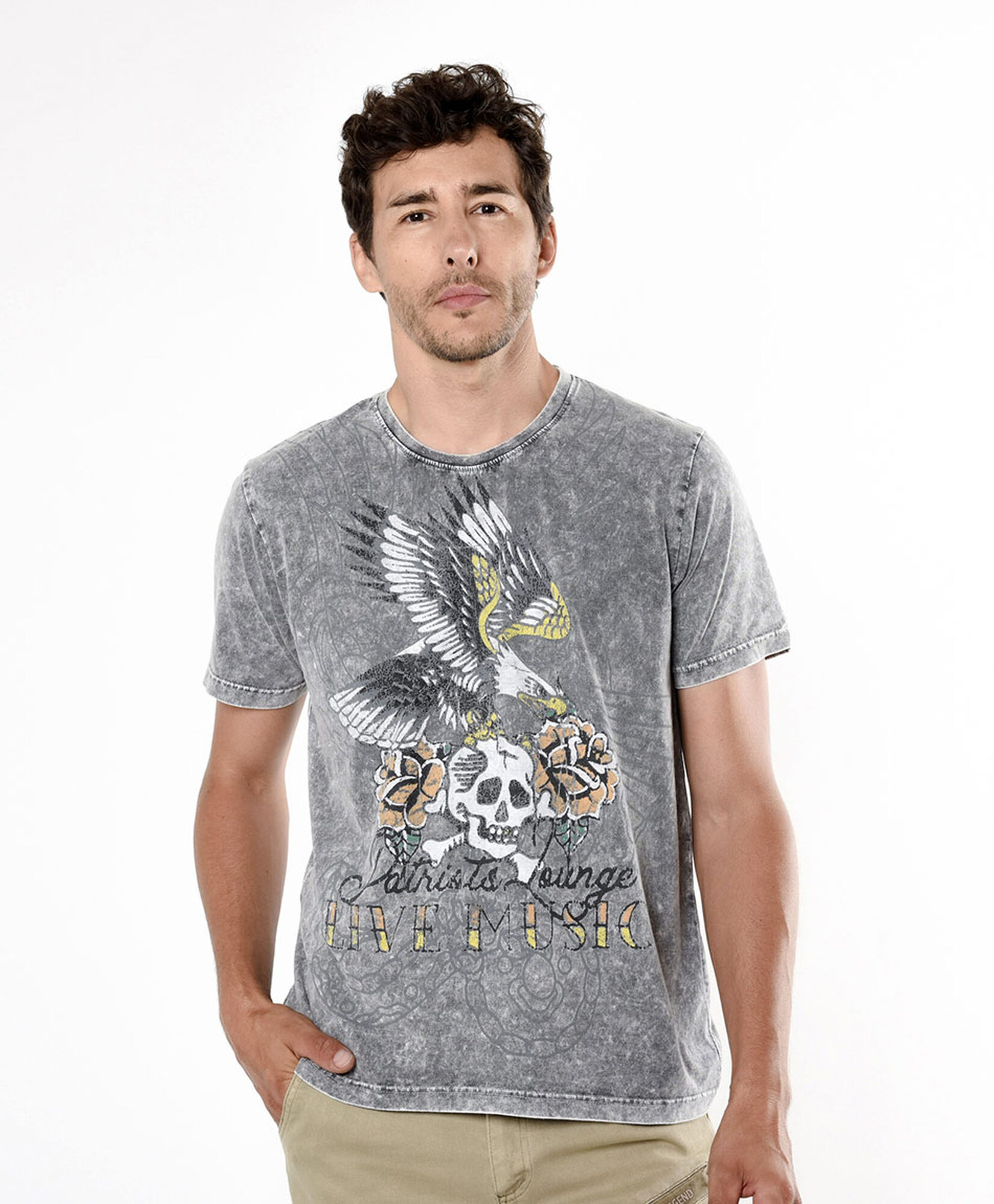 Polera hombre estampado águila Polera hombre estampado águila