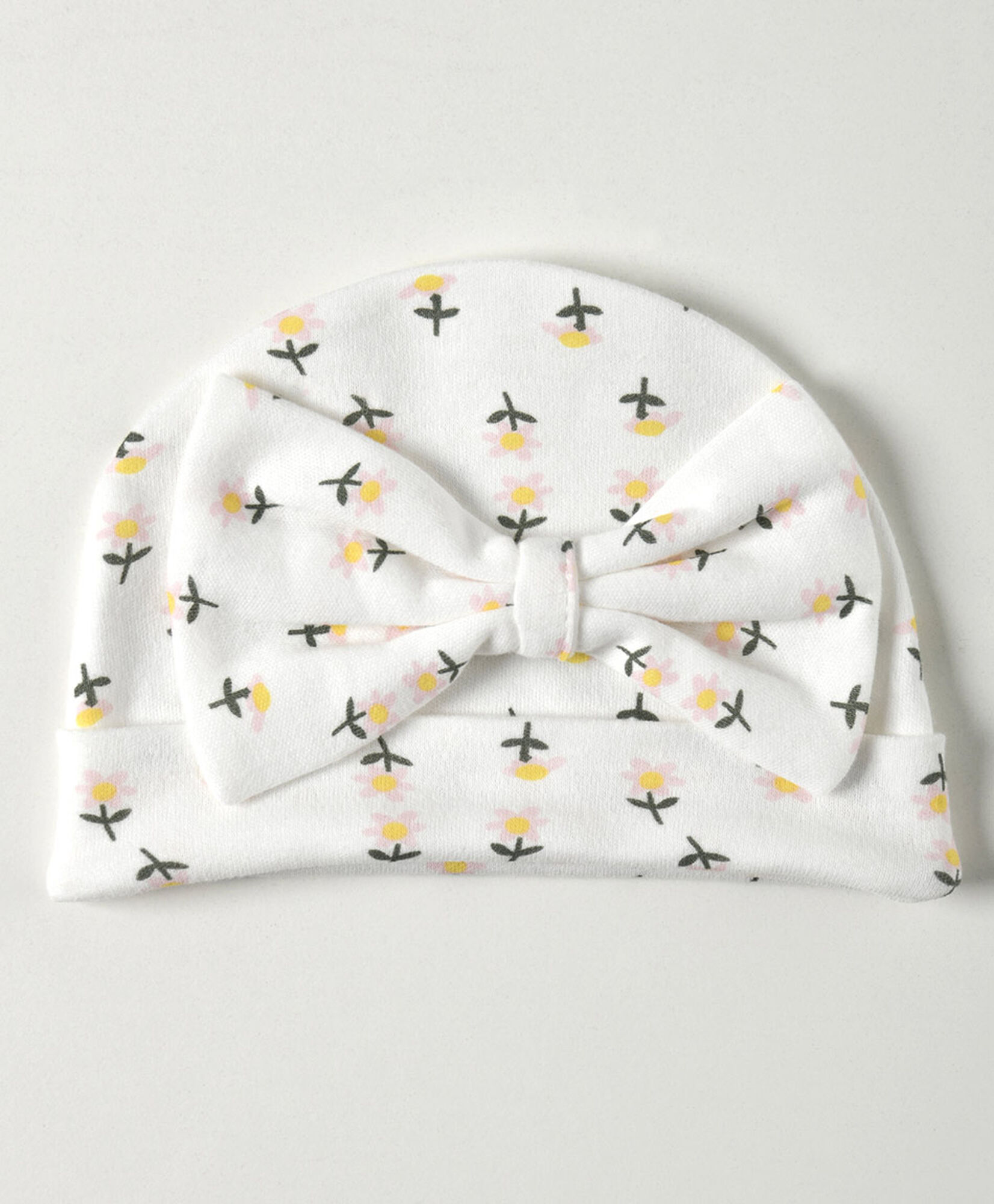 Pack gorro y mitones bebé florcitas Pack gorro y mitones bebé florcitas