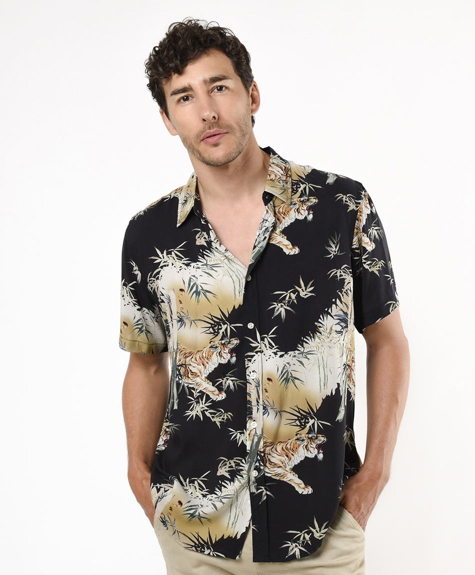 Camisa hombre estilo tropical Camisa hombre estilo tropical