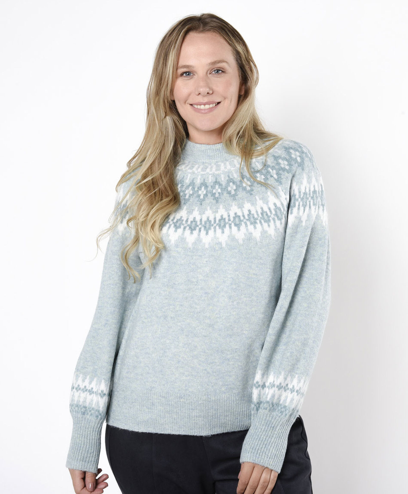 Sweater mujer estilo nórdico cuello perkins Sweater mujer estilo nórdico cuello perkins