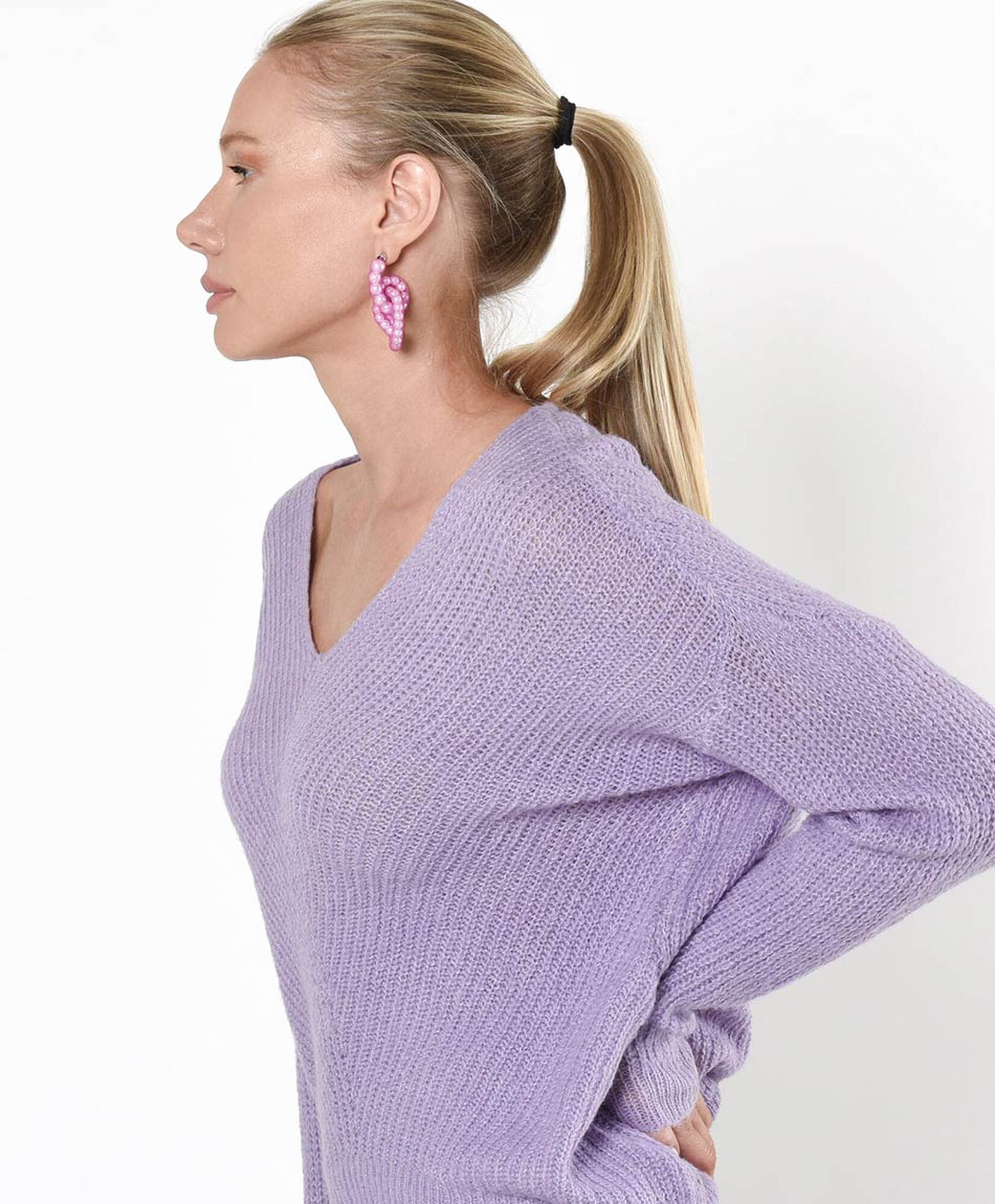 Sweater mujer cuello en v Sweater mujer cuello en v