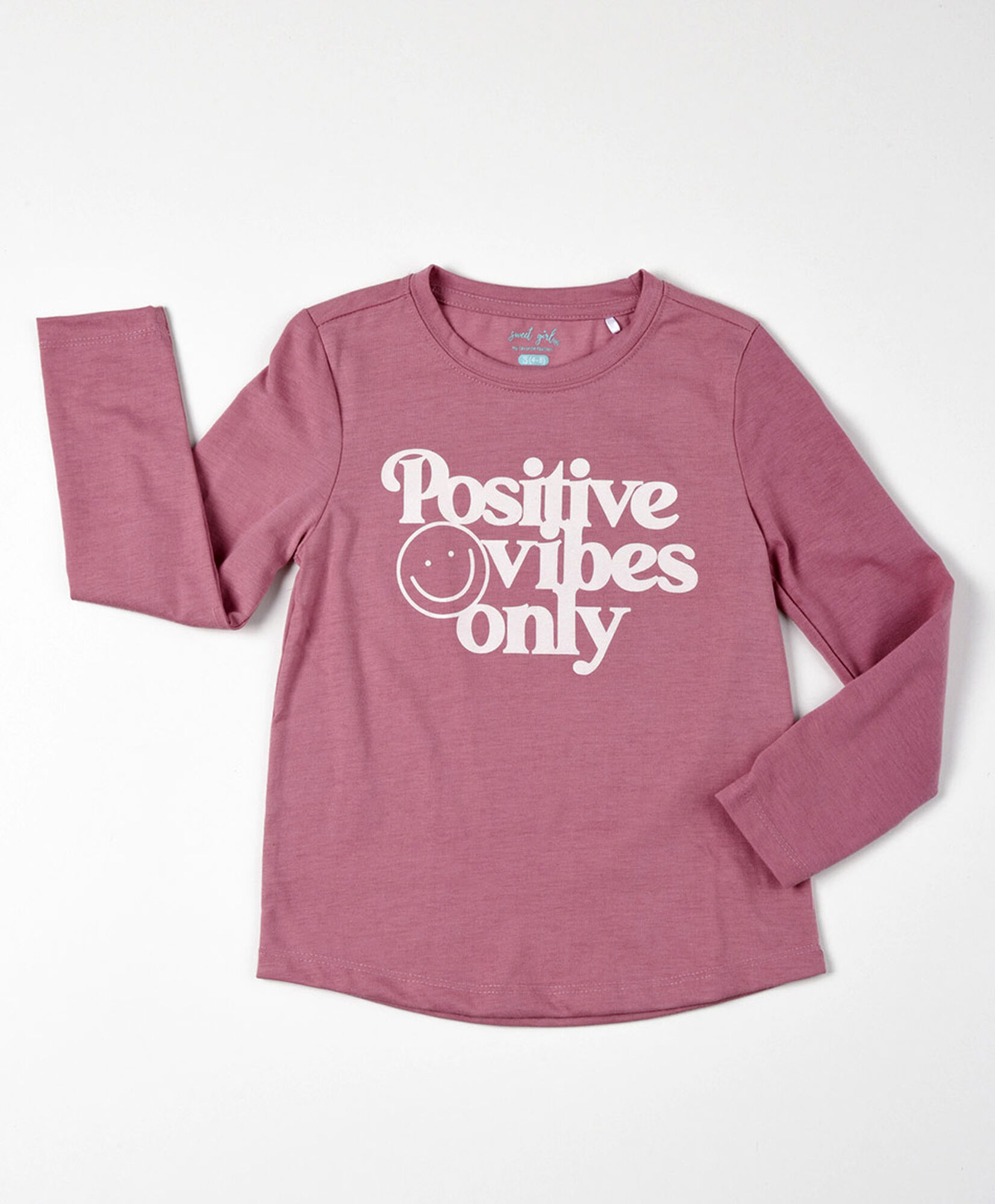 Polera niña frase positiva Polera niña frase positiva