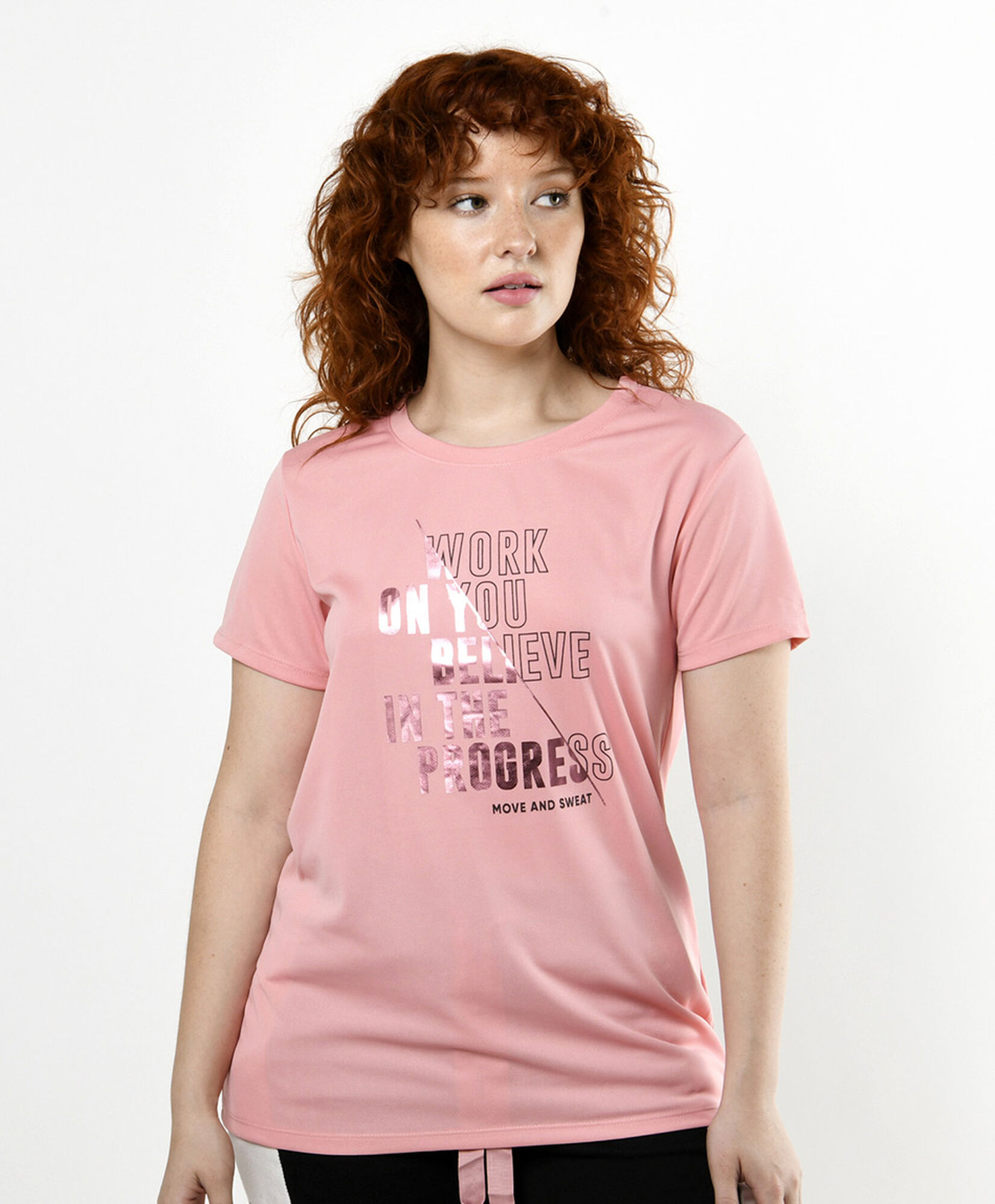 Polera deportiva mujer frase brillante Polera deportiva mujer frase brillante