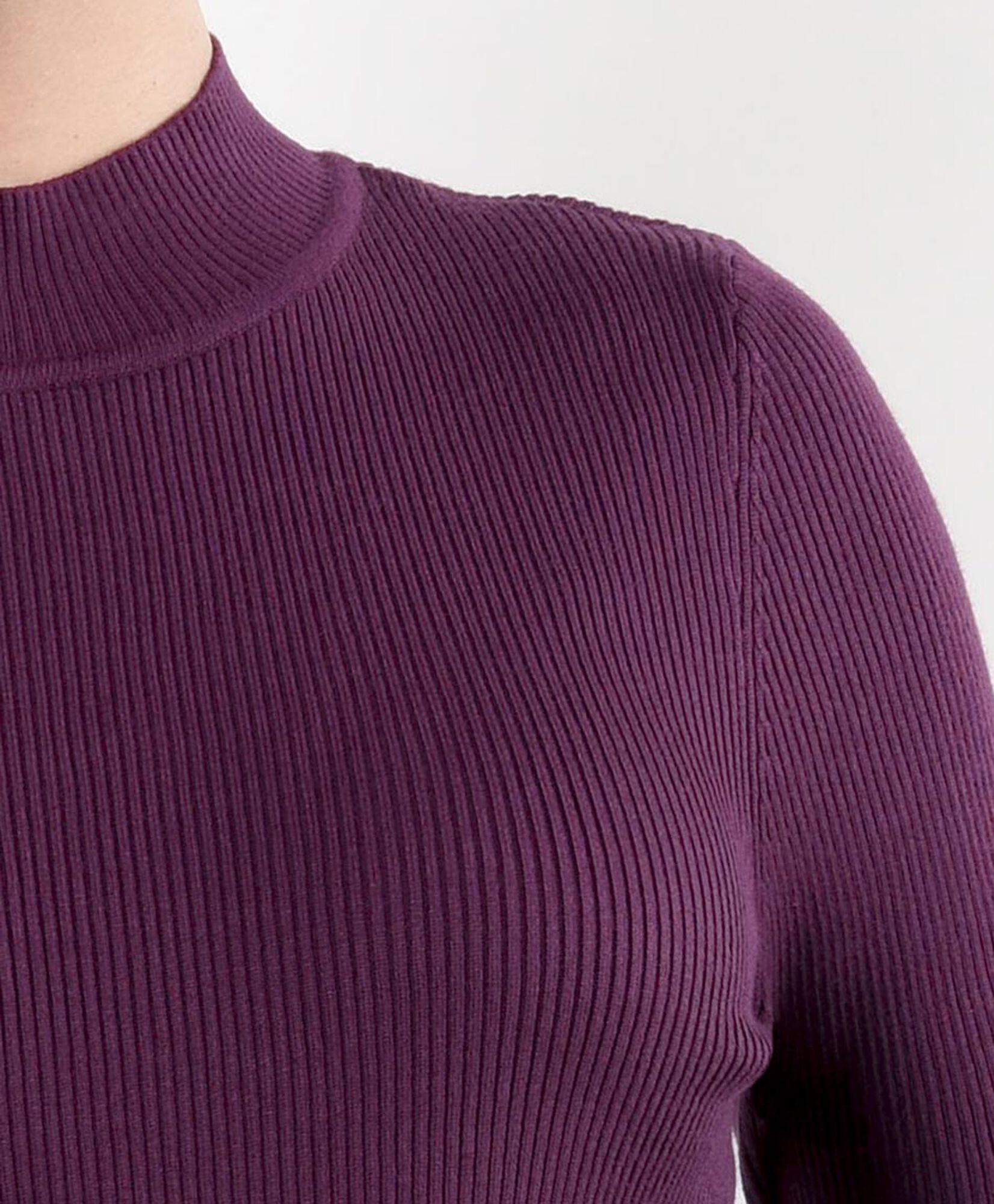 Sweater mujer canalé cuello perkins Sweater mujer canalé cuello perkins