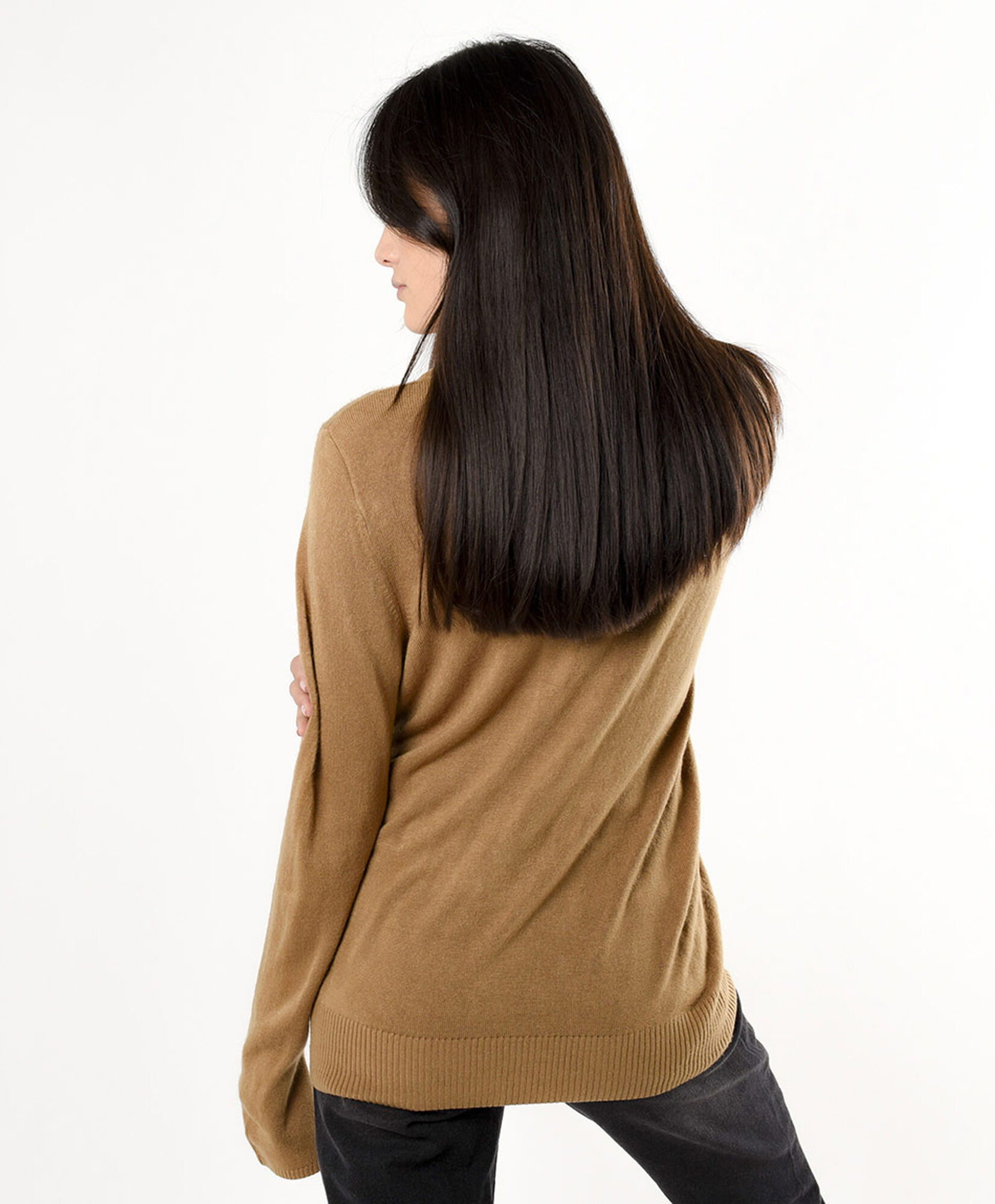 Sweater mujer manga abierta café Sweater mujer manga abierta café