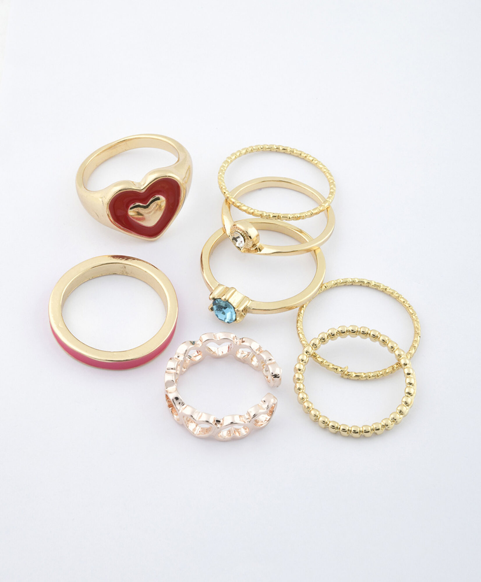 Set 8 anillos mujer diseños Set 8 anillos mujer diseños