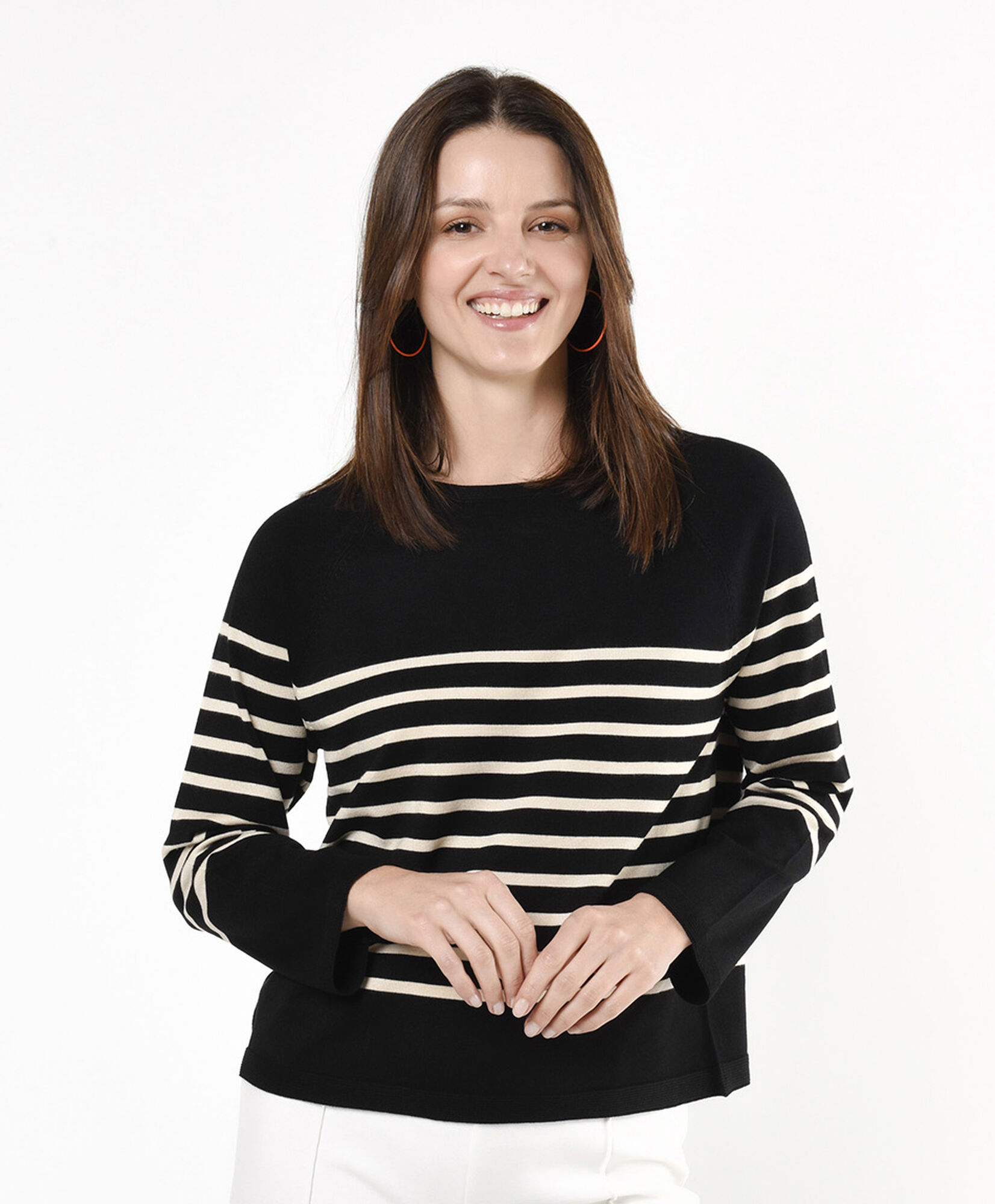 Sweater mujer líneas bicolor Sweater mujer líneas bicolor