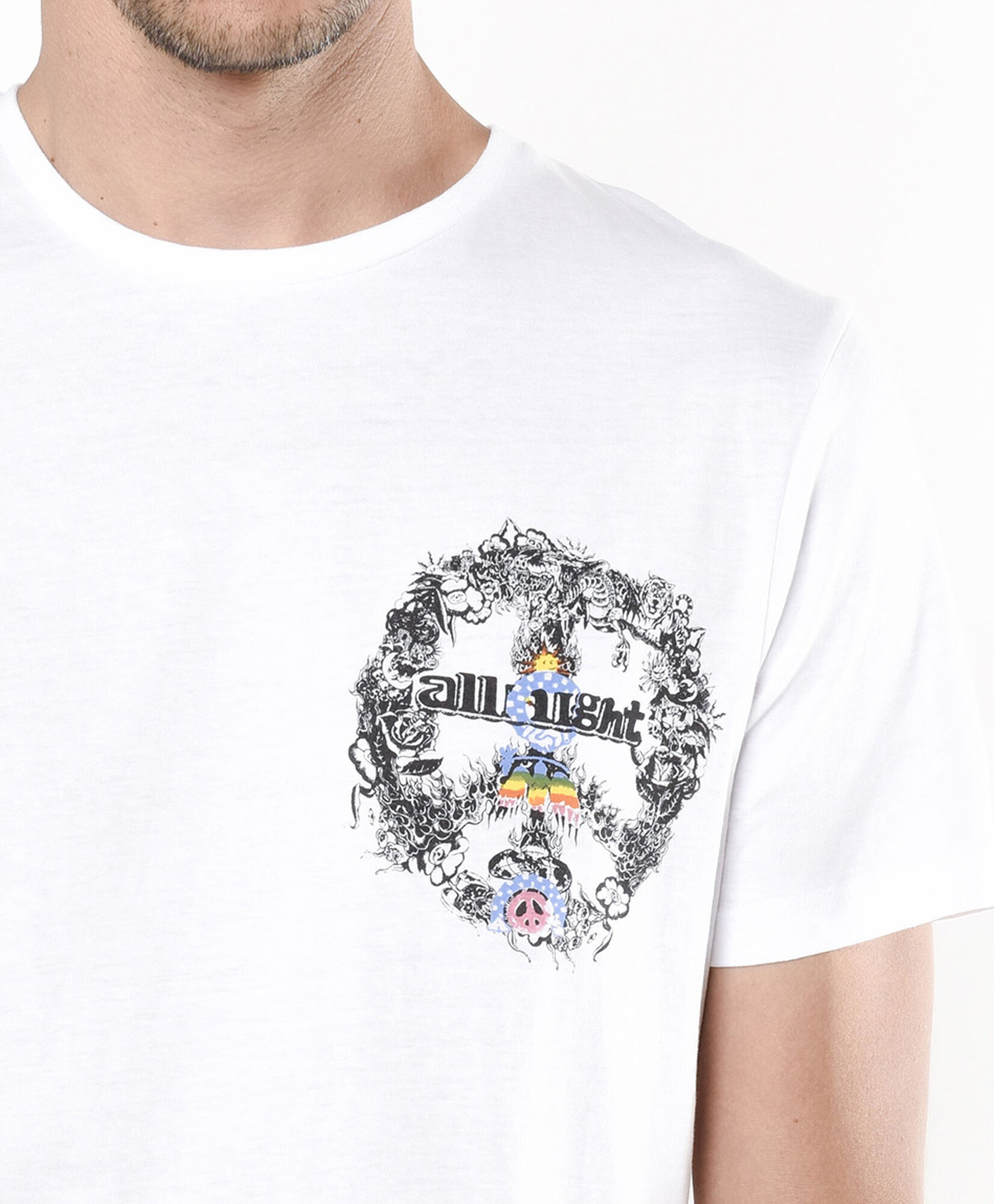 Polera hombre doble estampado paz Polera hombre doble estampado paz
