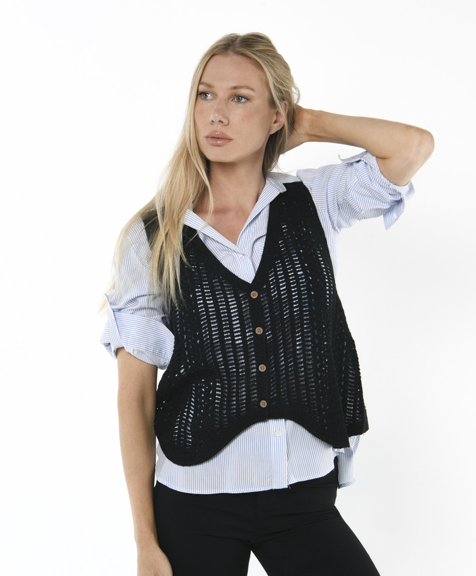 Vest mujer tejido botones Vest mujer tejido botones