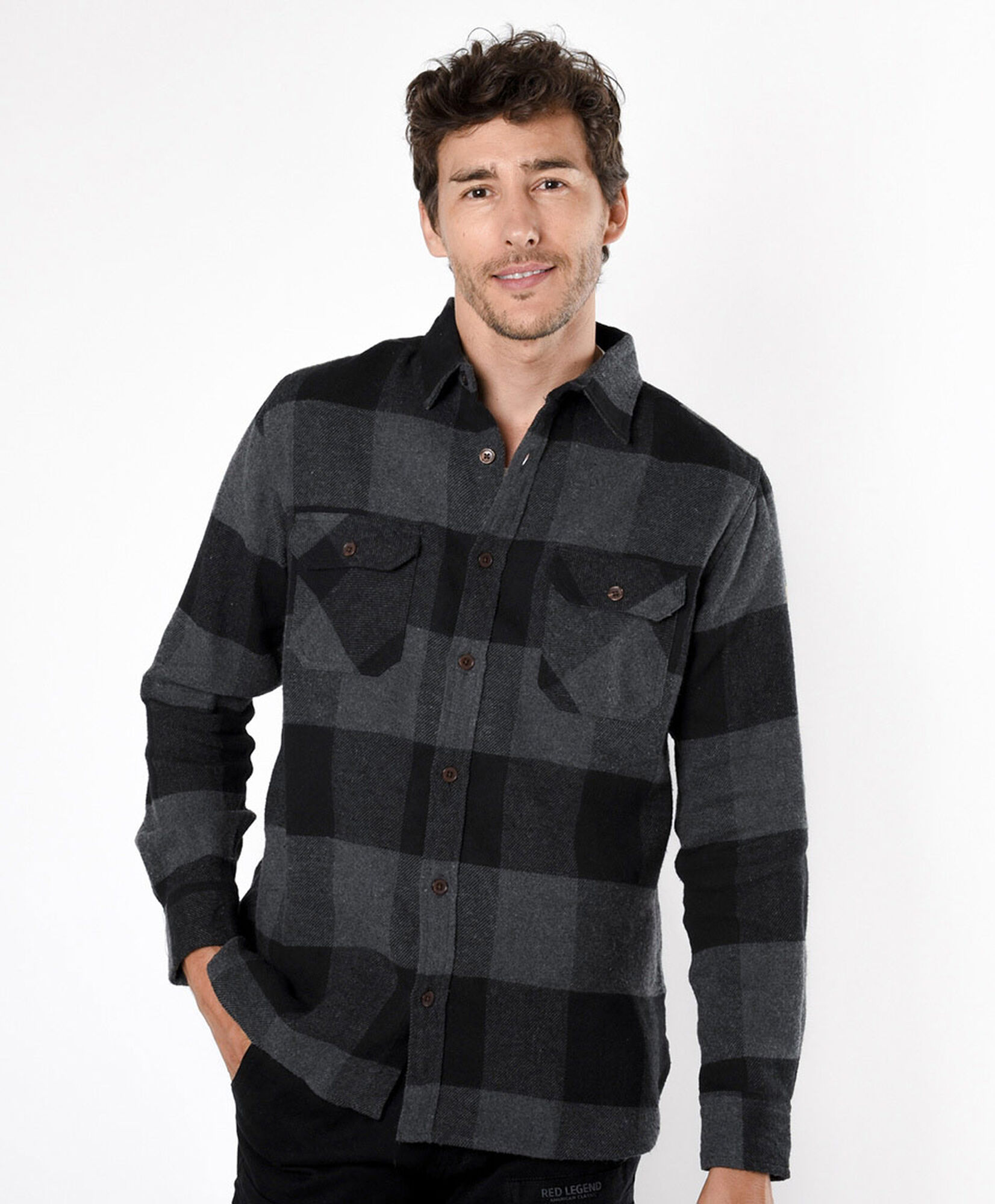 Camisa hombre leñadora gris Camisa hombre leñadora gris