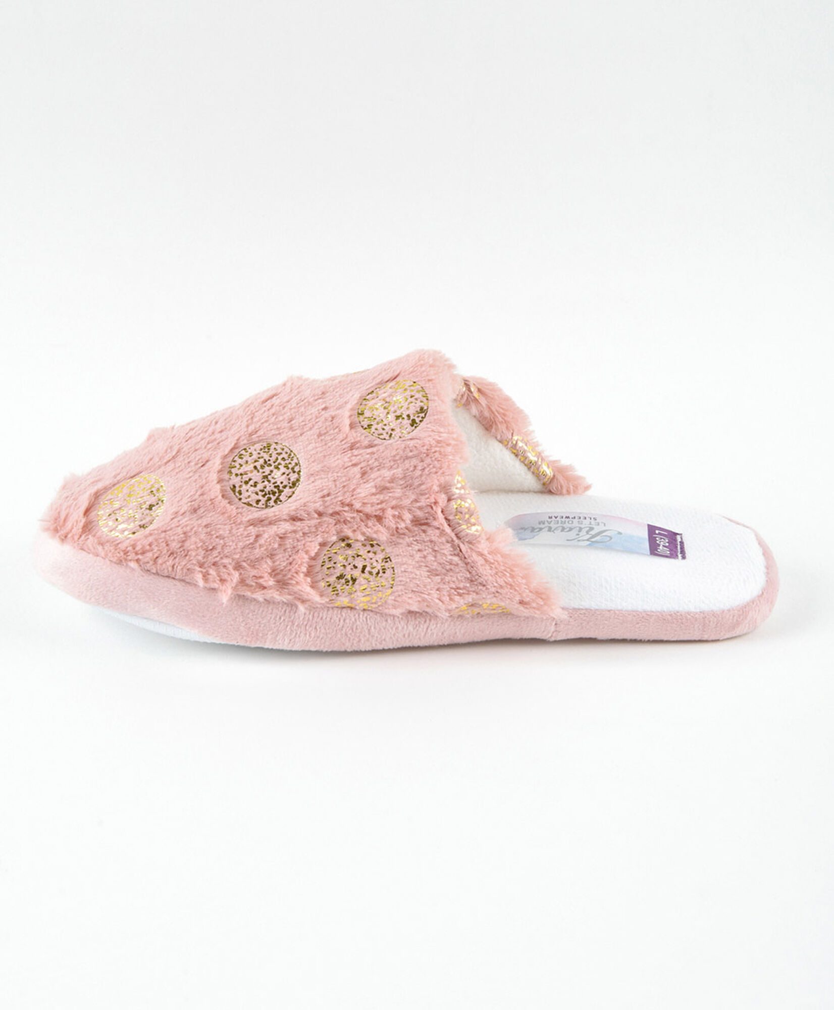 Pantufla mujer círculos dorados Pantufla mujer círculos dorados