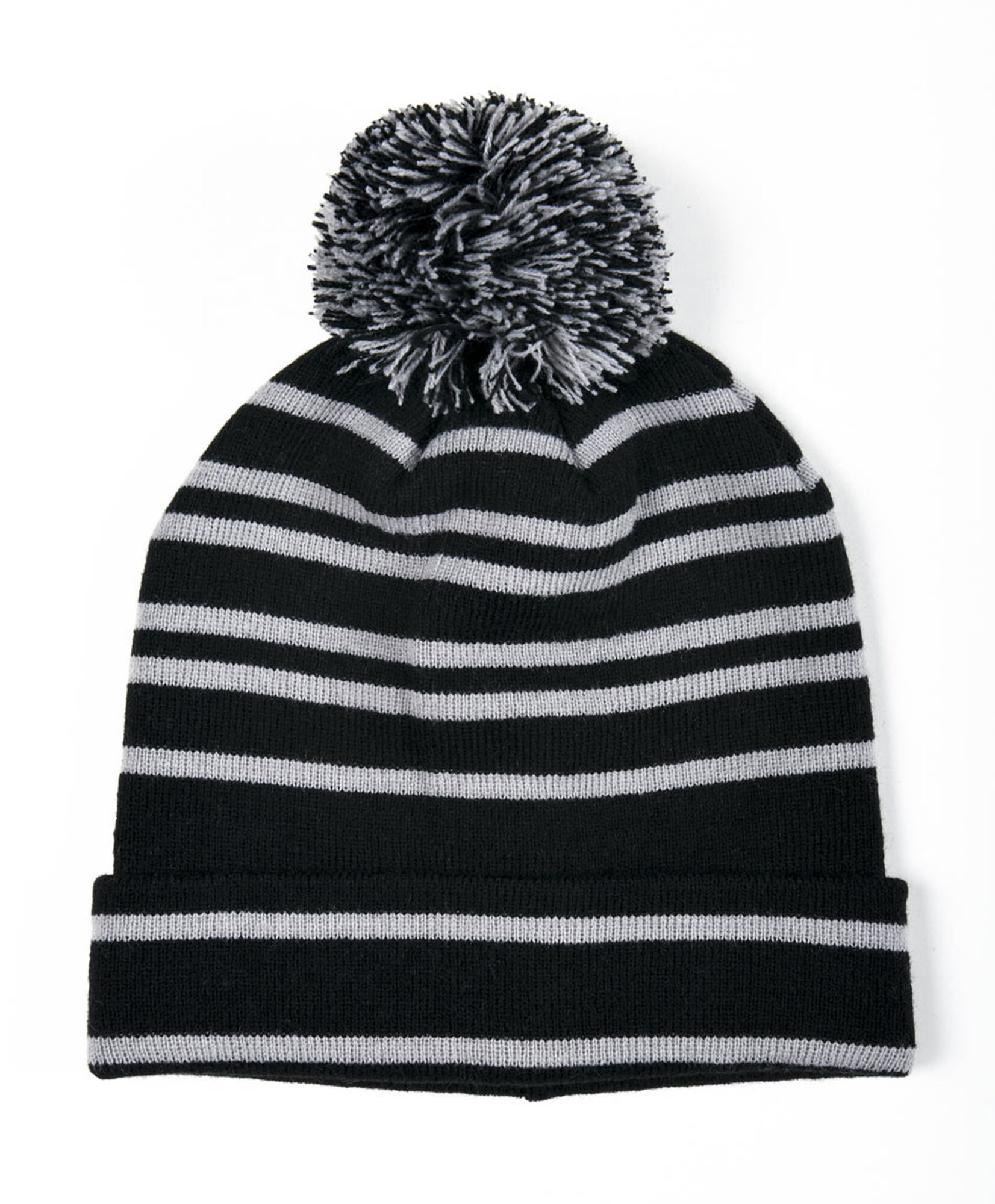 Gorro hombre tejido líneas pompon Gorro hombre tejido líneas pompon