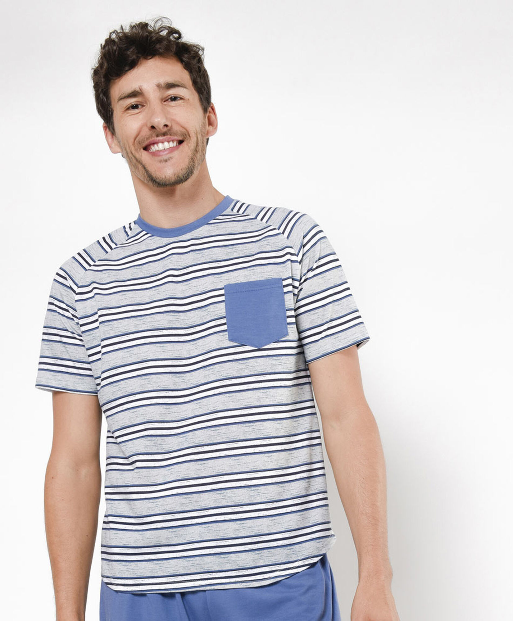 Pijama hombre rayas bolsillo 2 piezas Pijama hombre rayas bolsillo 2 piezas